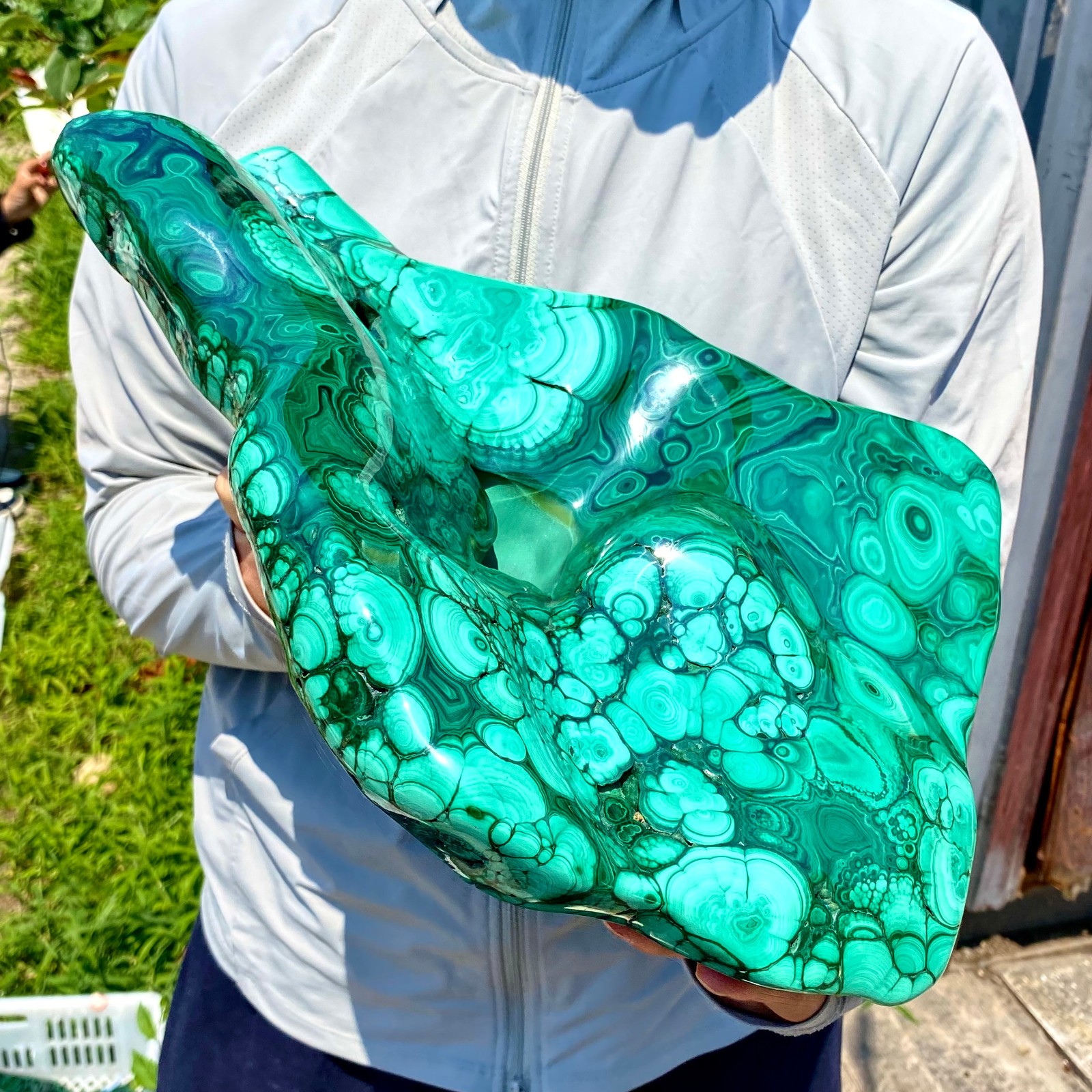 28.88LB TOP Natural Malachite crystal quartz Mineral specimen Reiki gem