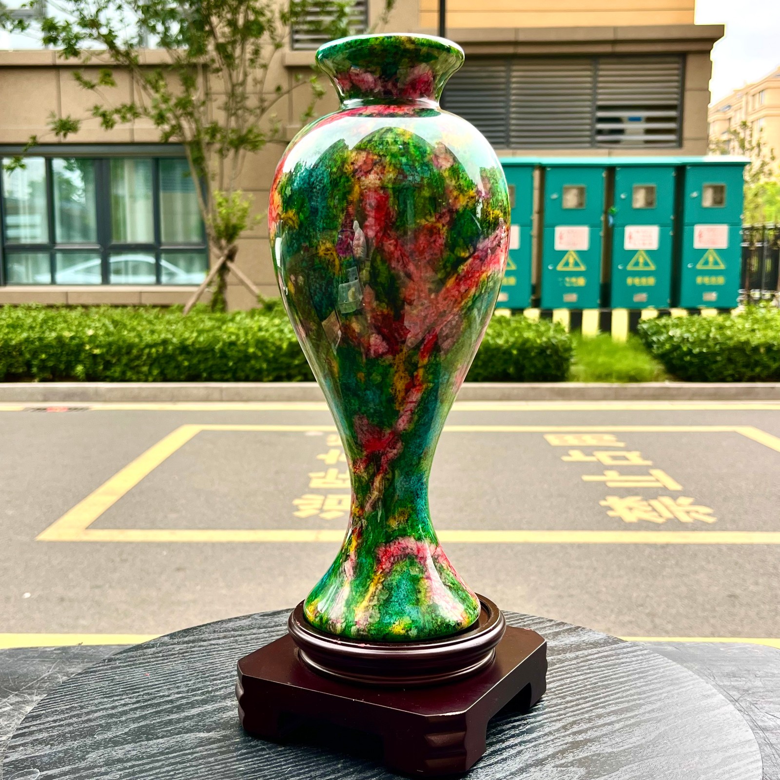 4.64LB Natural “Seven Colors Jade” vase specimen -Taiwan China