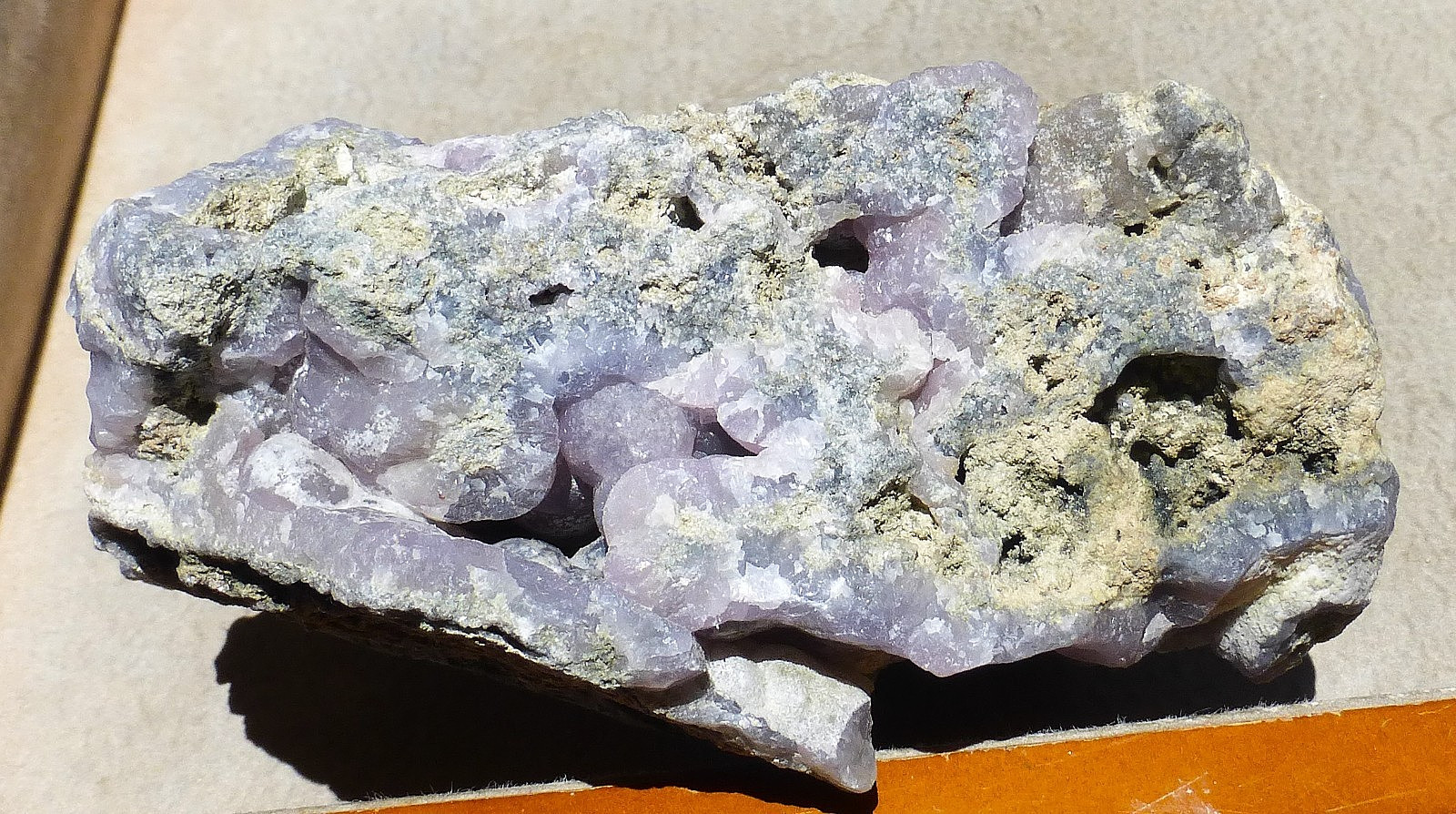 LARGE lilac Smithsonite cabinet specimen from El Refugio Mine Mexico 460 grams