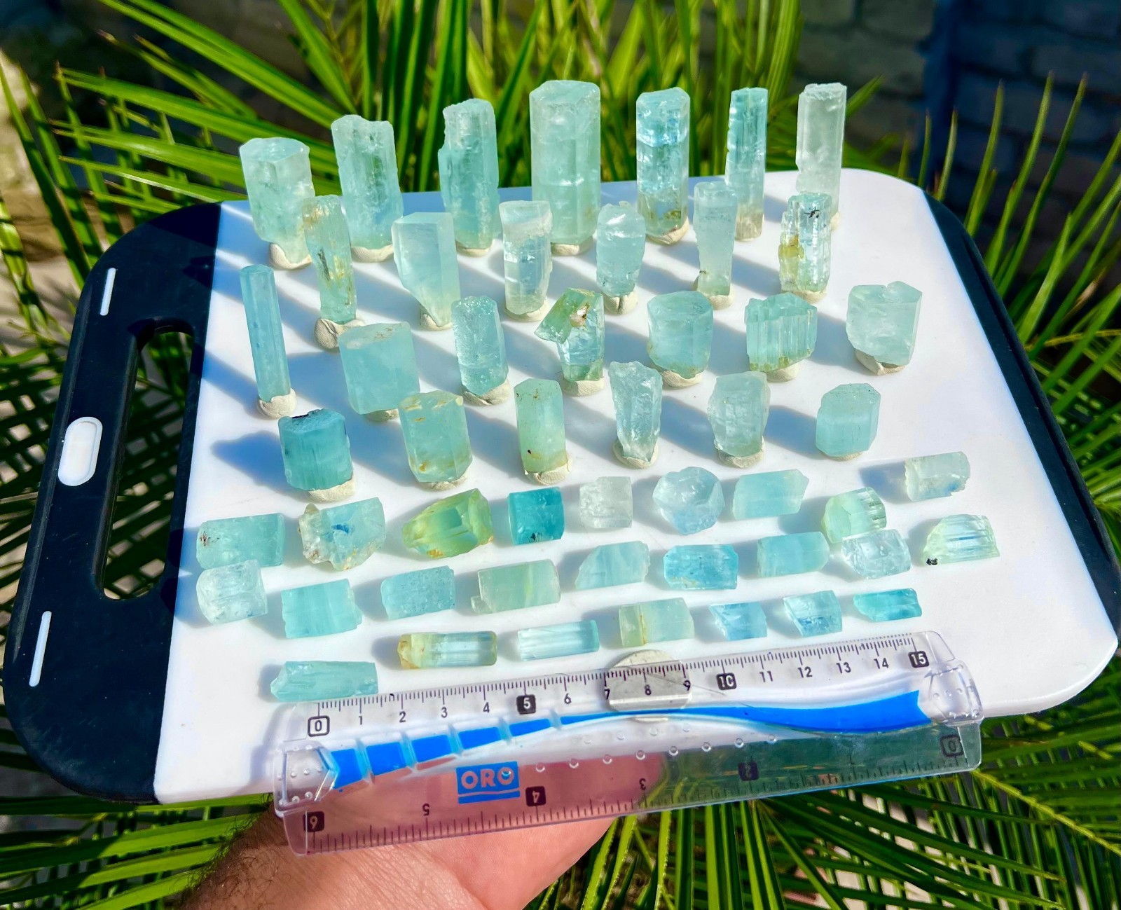 420 GM Natural Aquamarine Crystals Lot With Nice Colour & Size From Shigar