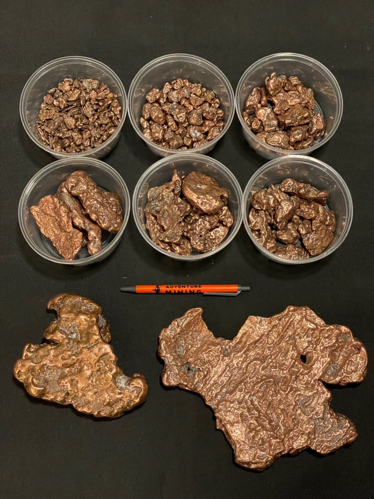 1 Pound of 1/4″ to 3/8″ Tumbled Copper Nuggets Natural Michigan Native Cu Ore