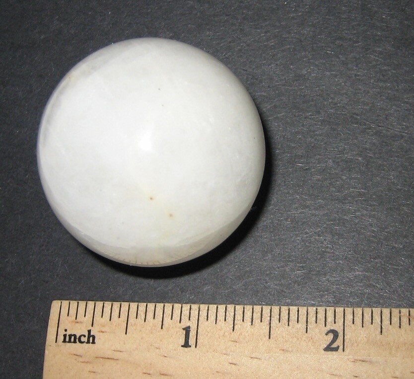 40mm RARE! POLISHED NATURAL CRYOLITE STONE MINERAL SPHERE GREENLAND ~ 86grams *A
