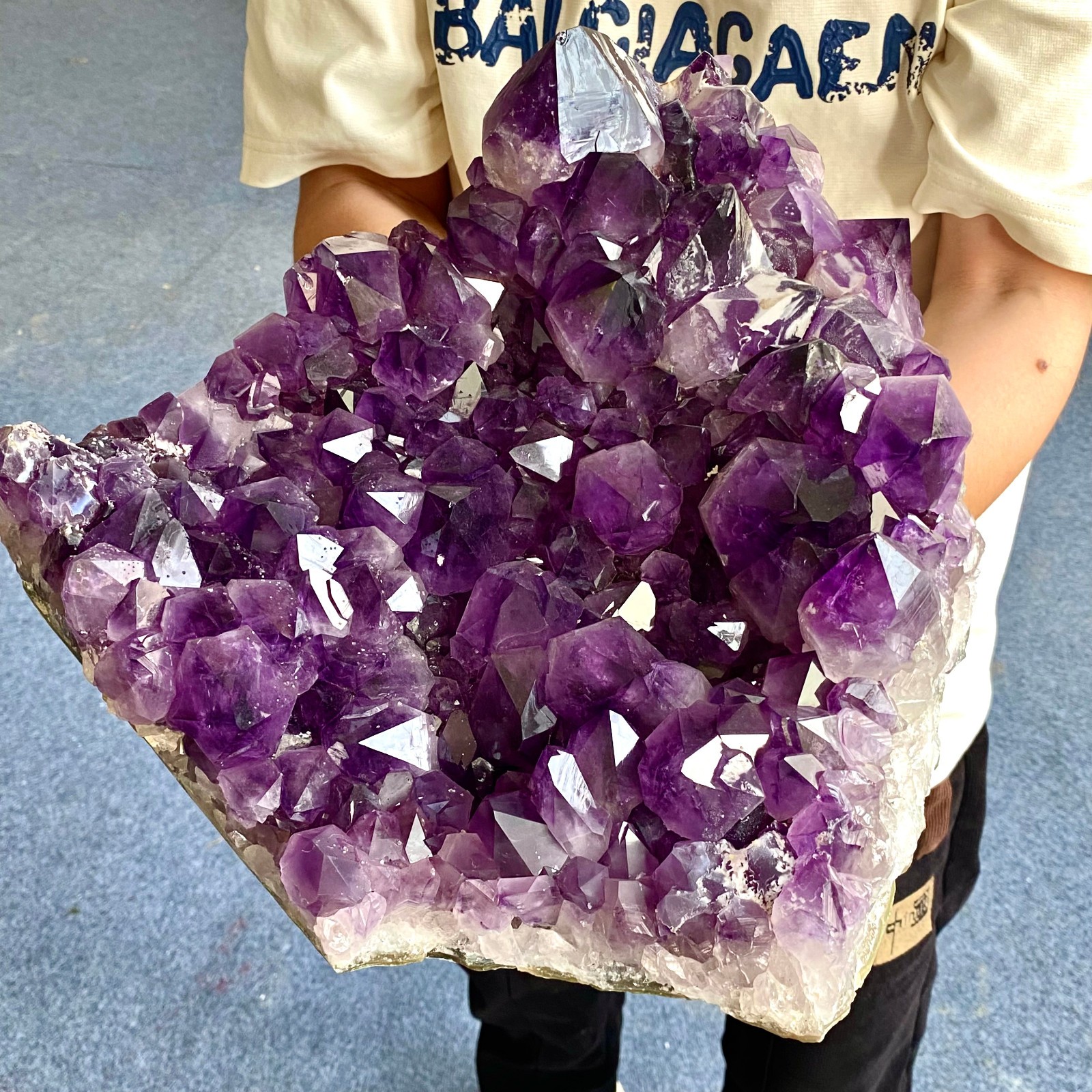 25.19LB Large Natural Amethyst geode quartz cluster crystal specimen Healing.
