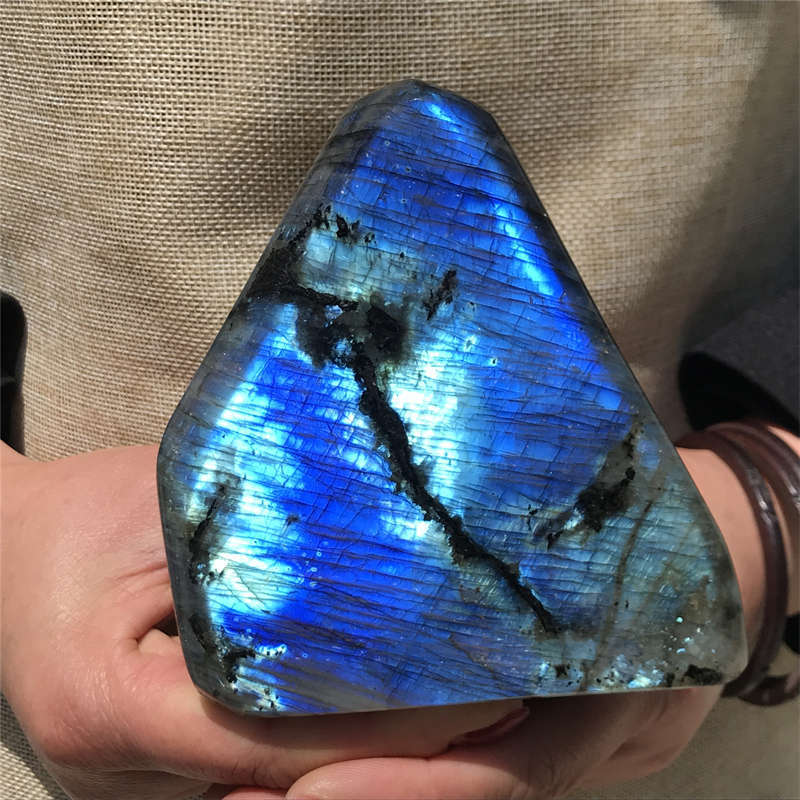 1.15kg Natural Labradorite Quartz Crystal Spectrolite Mineral Reiki healing