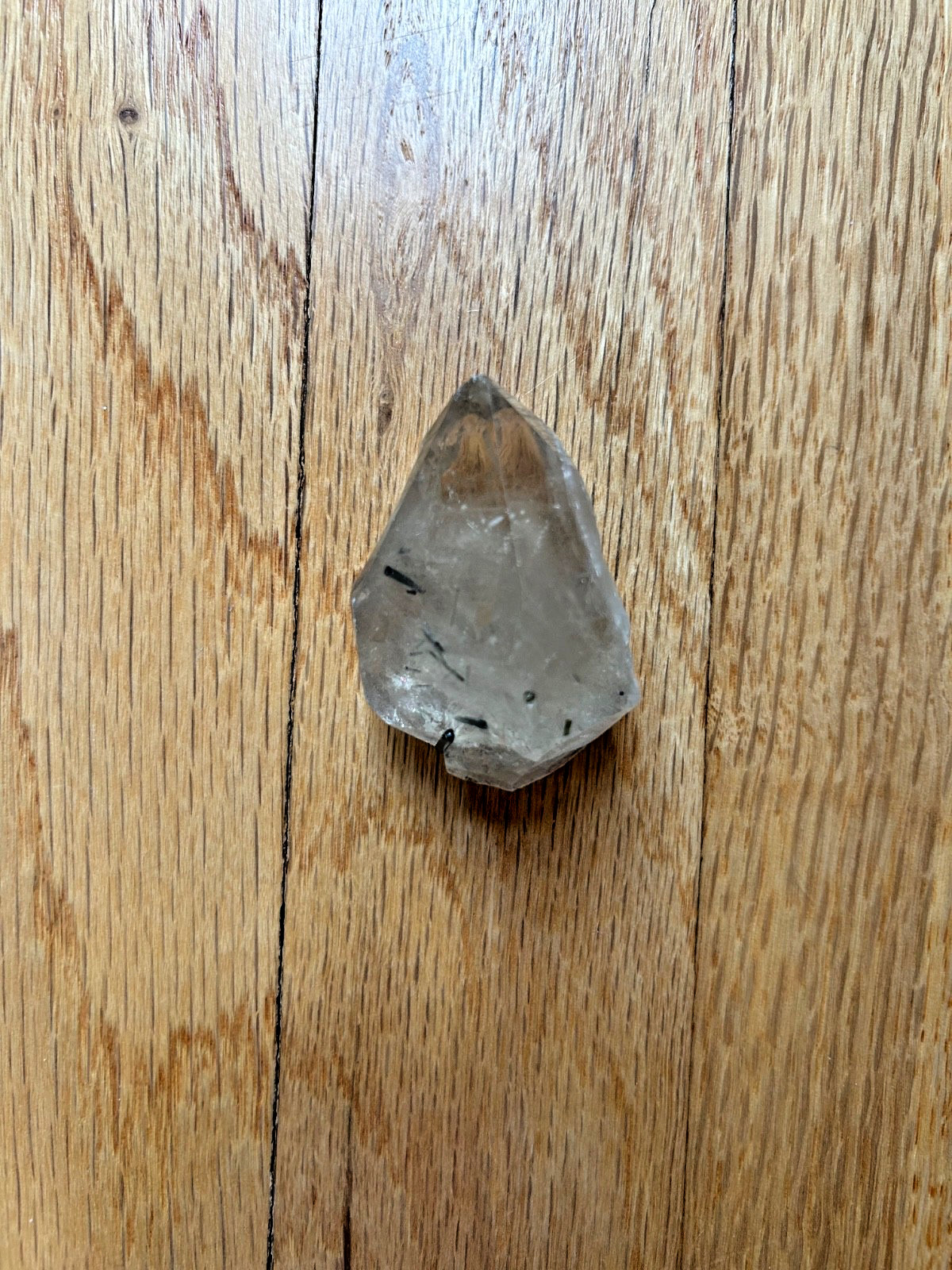 Natural Tourmalated Elestial Quartz Point Mineral Specimen 56g 2.25 inches