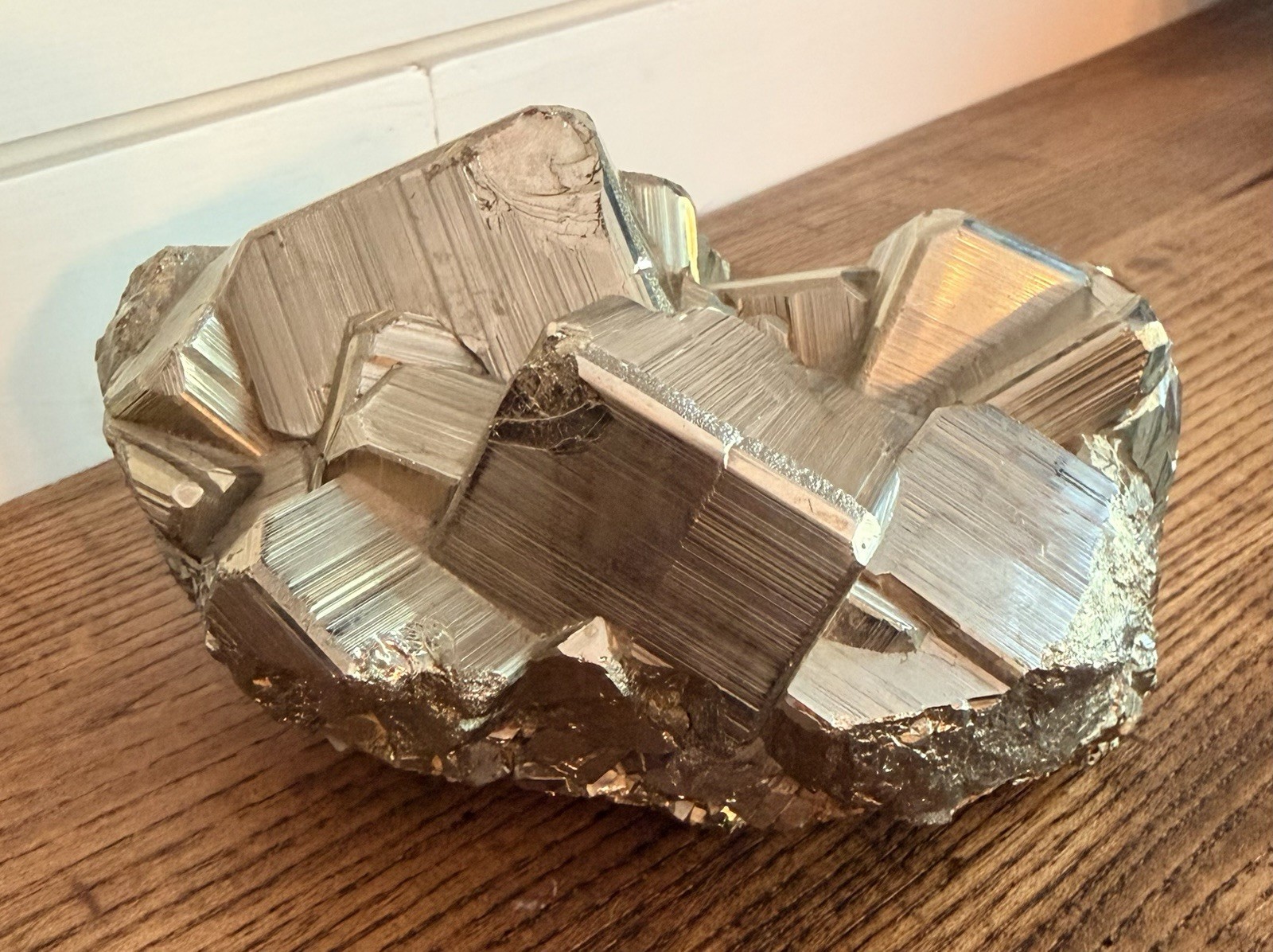 Peruvian Pyrite Crystal Cluster-Huanzala Mine, Huanuco, Peru-AAA Quality-6.9lbs