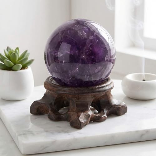 Wooden Stand for Crystal Sphere Quartz Ball Holder Wood Display Stand Base Decor