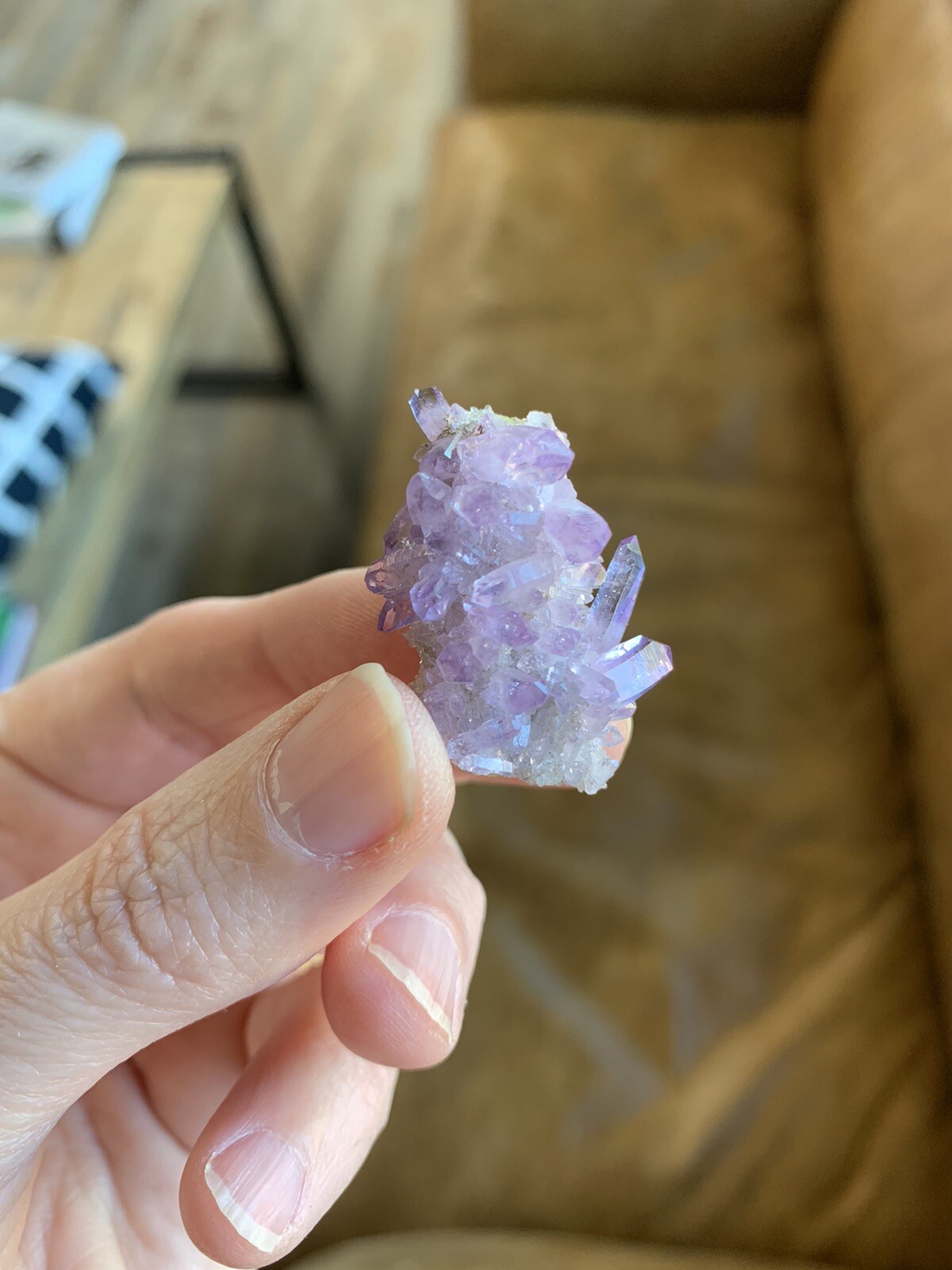 Vintage Mini Purple Lilac Amethyst Crystal Cluster, Veracruz Mexico