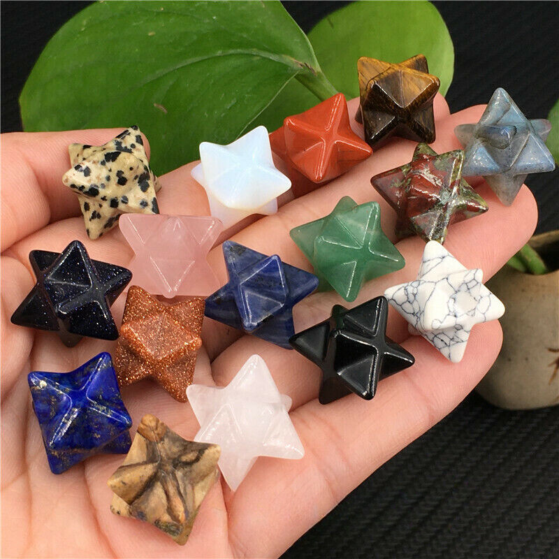 Wholesale~ Mix Natural Quartz Crystal Mini Merkaba Star Skull Reiki Healing Gift