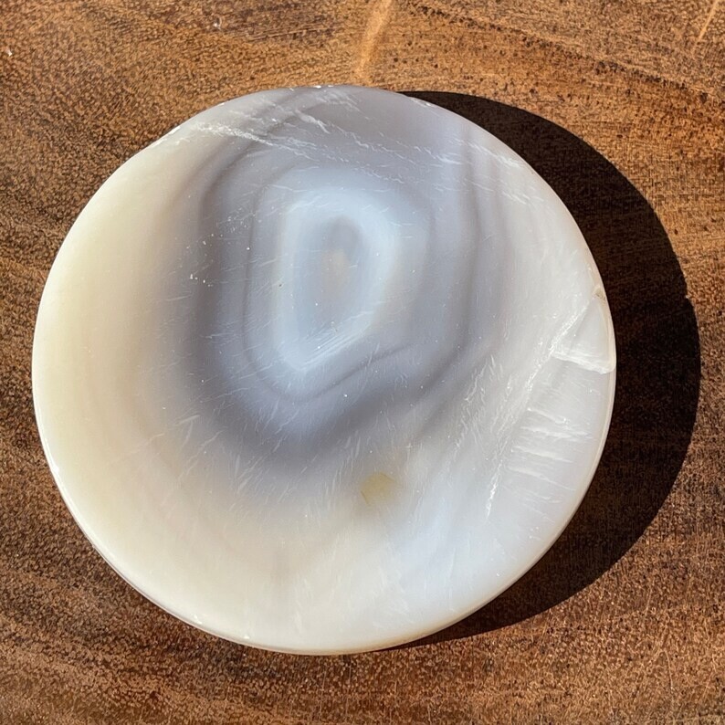 Natural Unique Agate Disk – Gem Slice Crystal Round Cookie flat Stone
