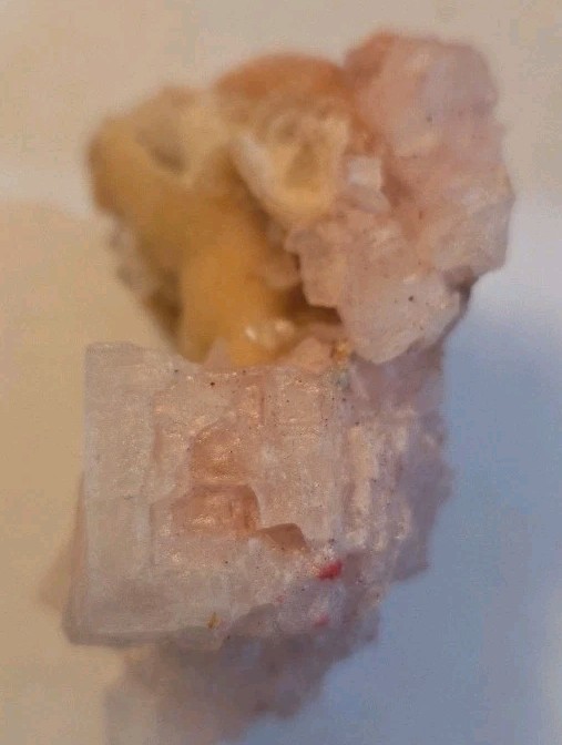 Pink Halite Crystal Cluster Specimen 2.25 X 2 X 1 Inches