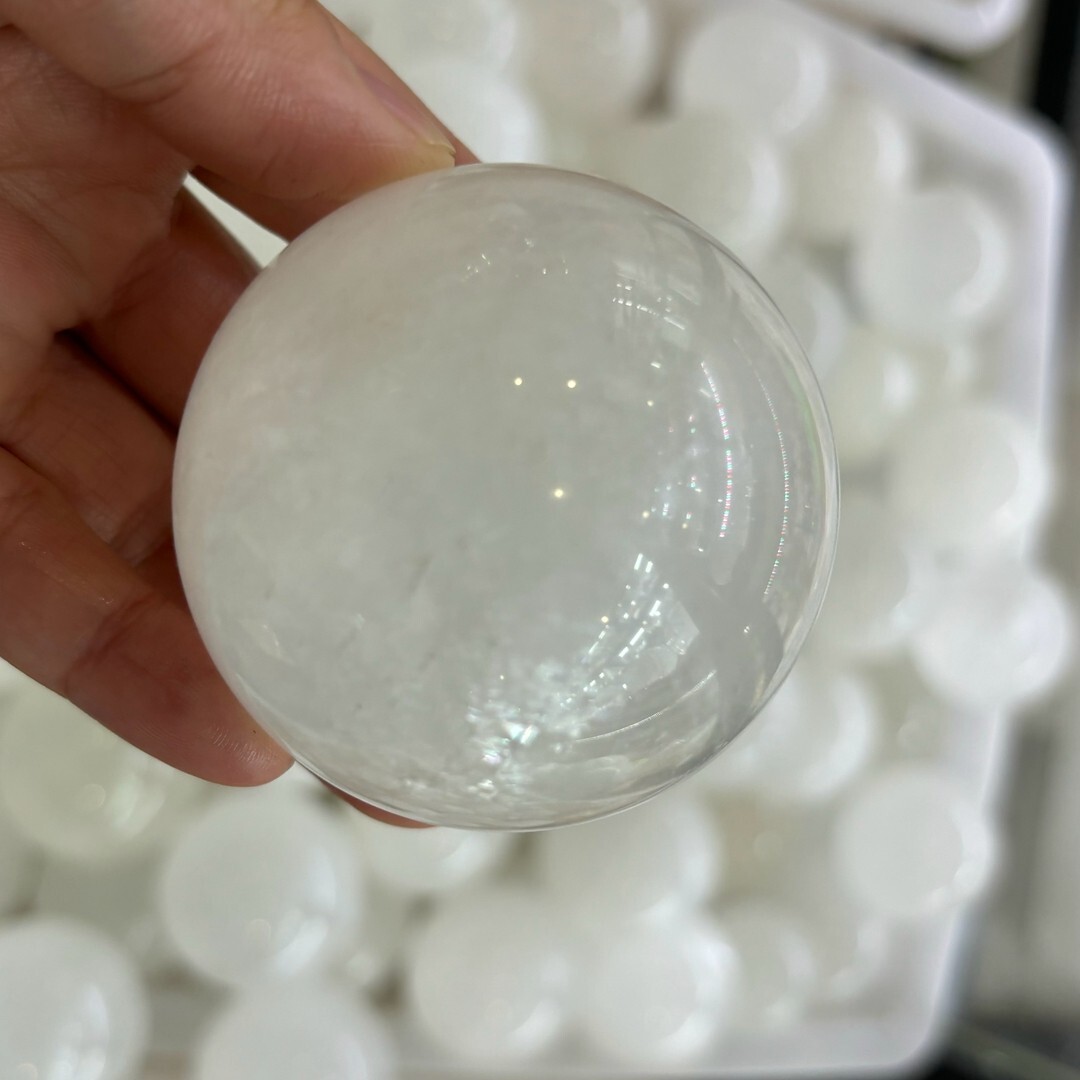Natural Iceland Spar Optical Calcite Quartz Crystal Mineral Specimen 300g+ 1pc