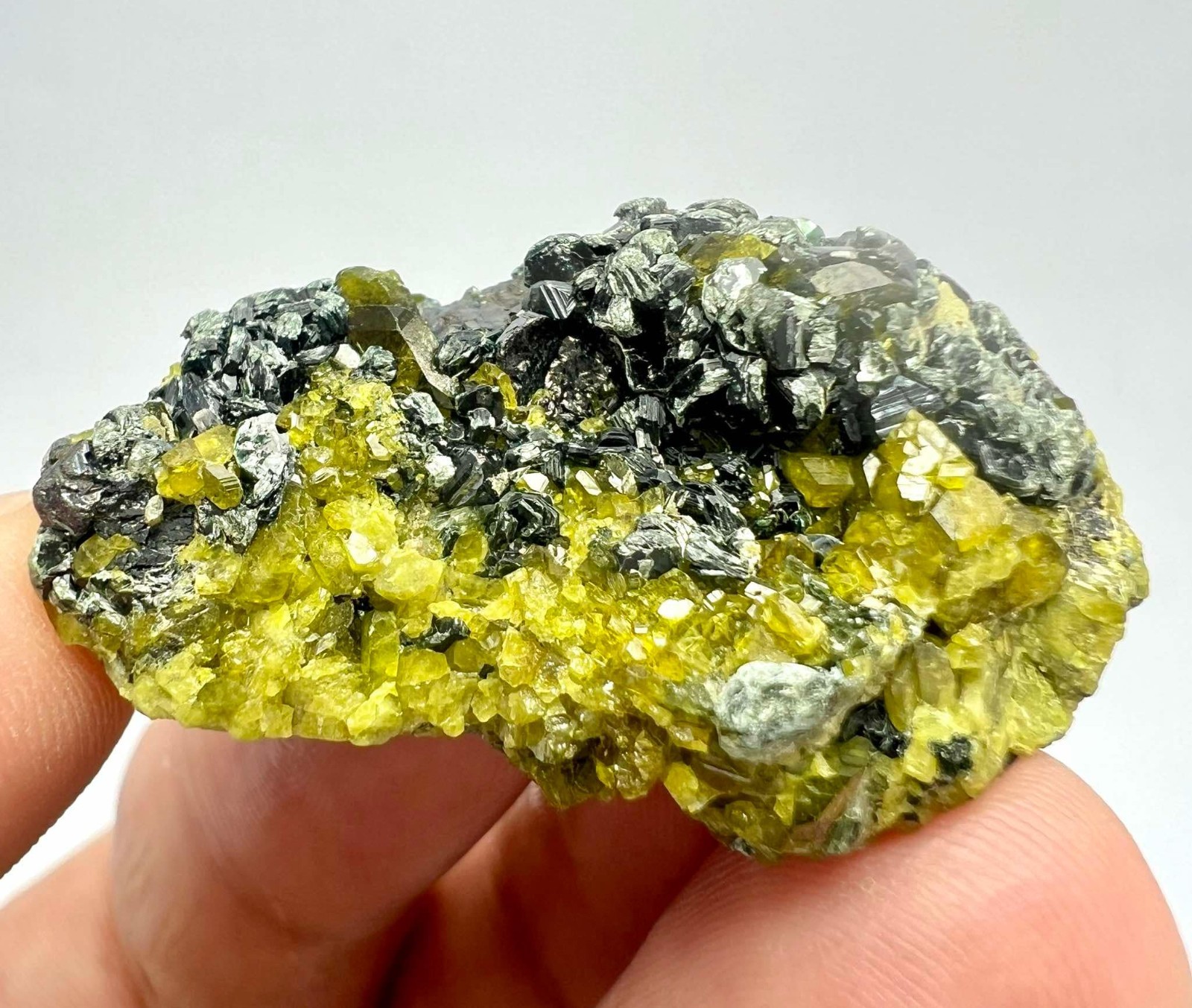 86 CT Rare Vesuvianite With Magnetite Crystals On Matrix From Pakistan AS42