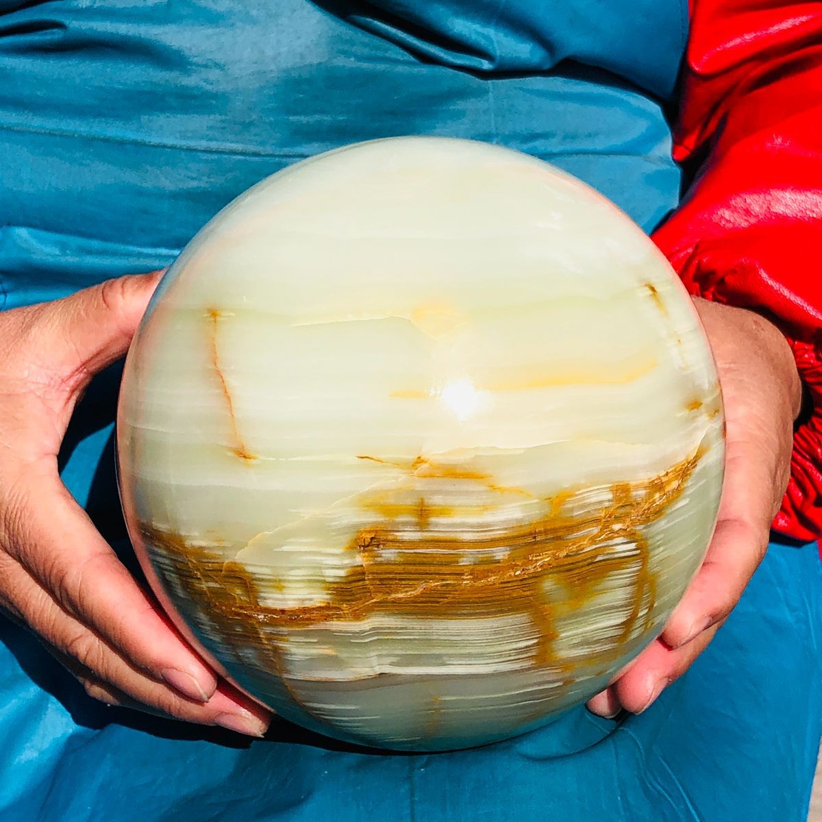 5450g Natural Afghan Jade Chakra Quartz Sphere healing ball Specimen