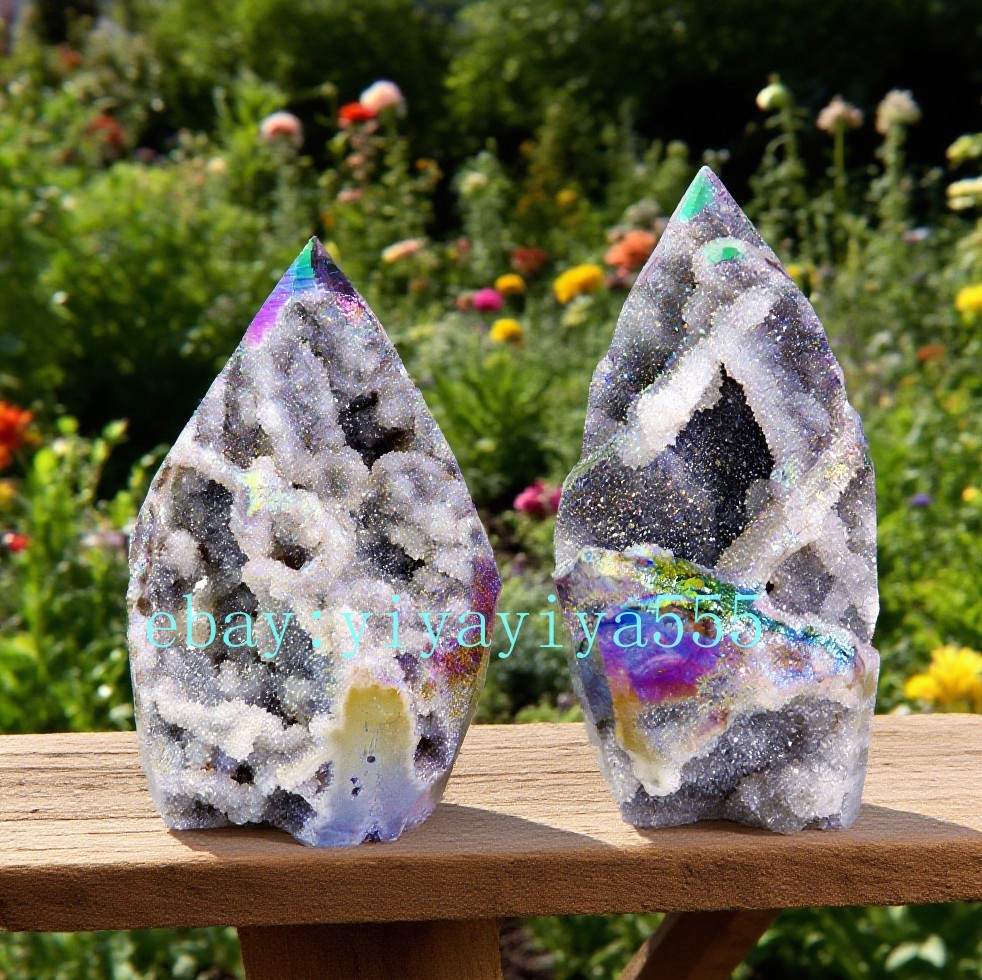 Angel Aura Sphalerite Flame Rare Rainbow Metallic Crystal 200-300g Energy Gener