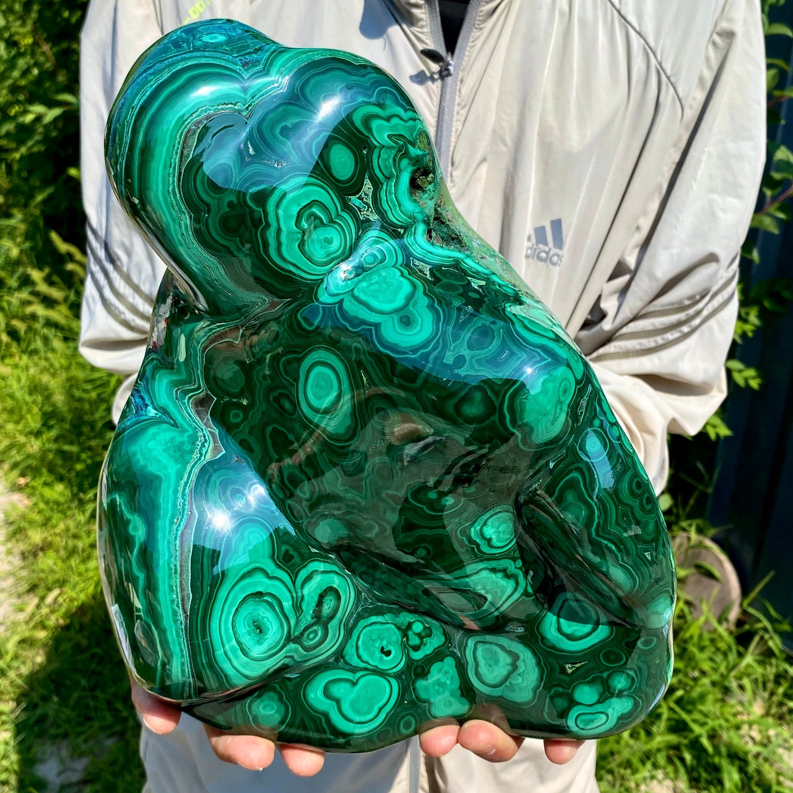 20.5LB TOP Natural Malachite crystal quartz Mineral specimen Reiki gem