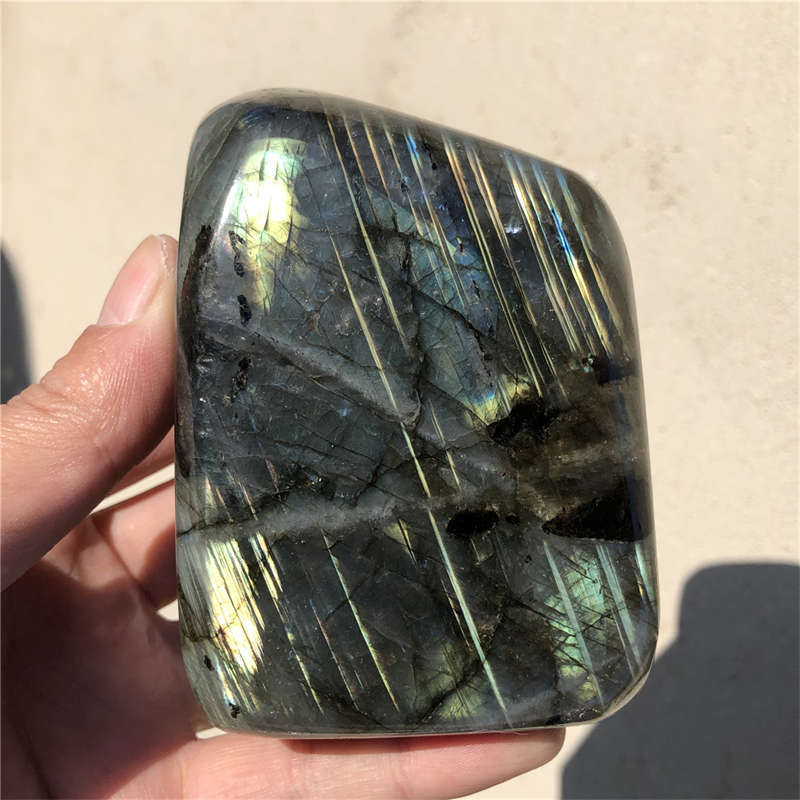 820g Natural Labradorite Quartz Crystal Spectrolite Mineral Reiki healing