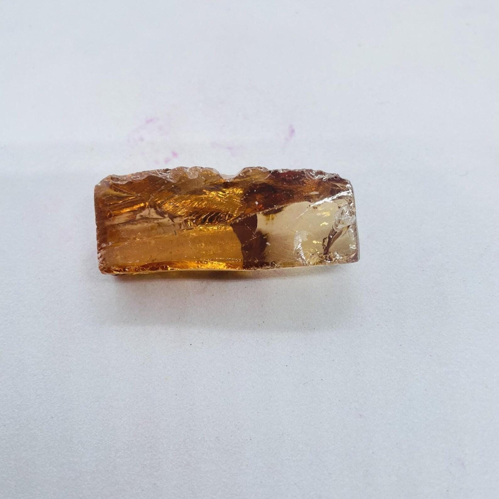 Orange Crystal Zircon Rough 300–350CT, Natural Raw Gem for Faceting Practice