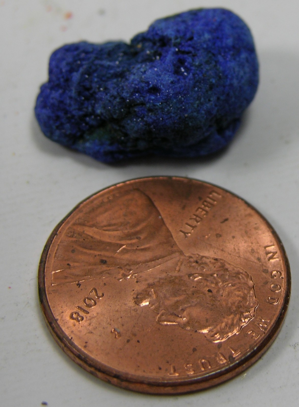 #10 Africa 16.50ct Natural Deep Blue Azurite Crystal Mineral Specimen 3.30g 18mm