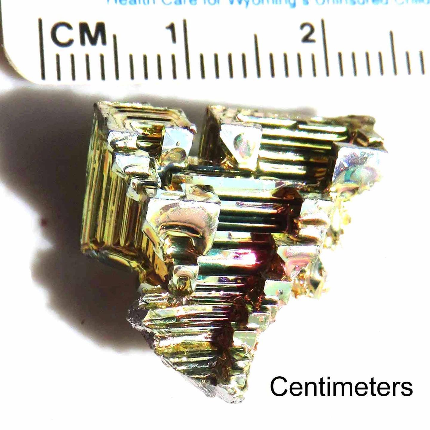 Bismuth Crystal Wire Wrap Bi STEM Education Crystal Grid Rainbow Bis70