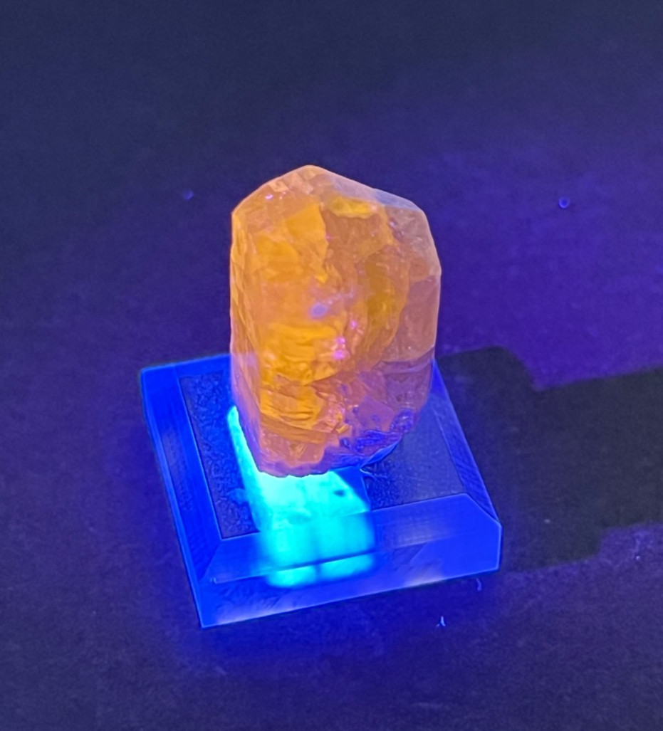 UV Reactive Purple SCAPOLITE Crystal *Gemmy* Mounted Thumbnail – Badakhshan