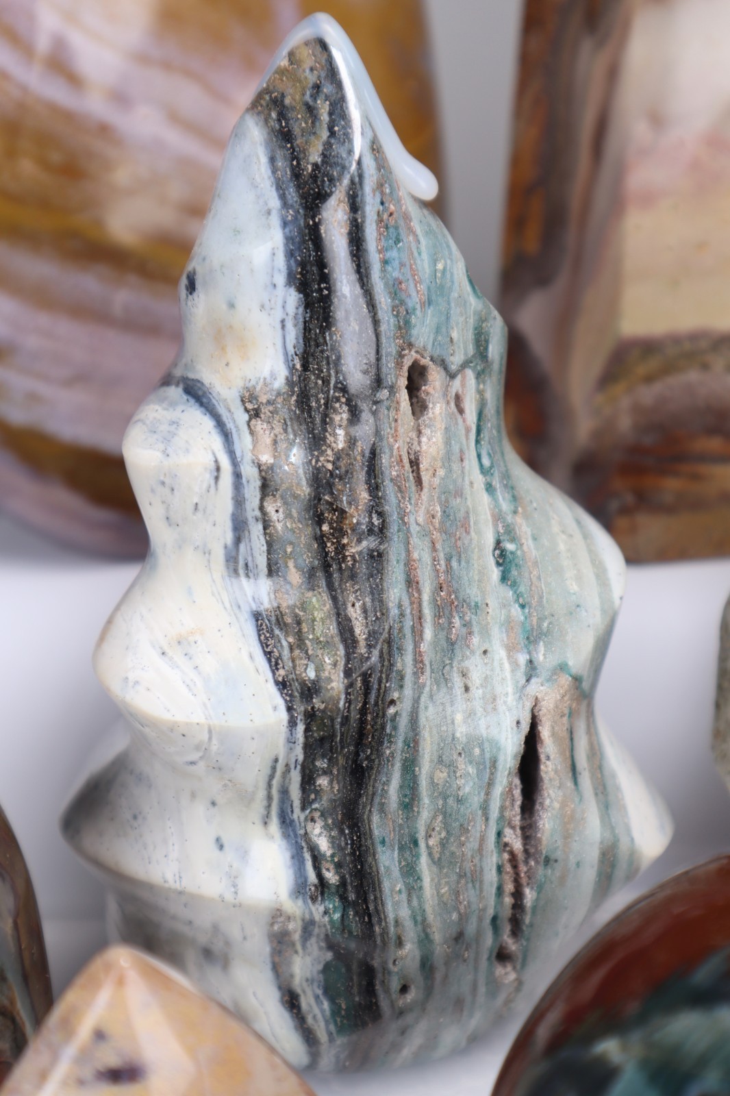 HUGE Polished JASPER CRYSTALS Collection – 12.5 lbs Mixed Sea Jasper Polychrome