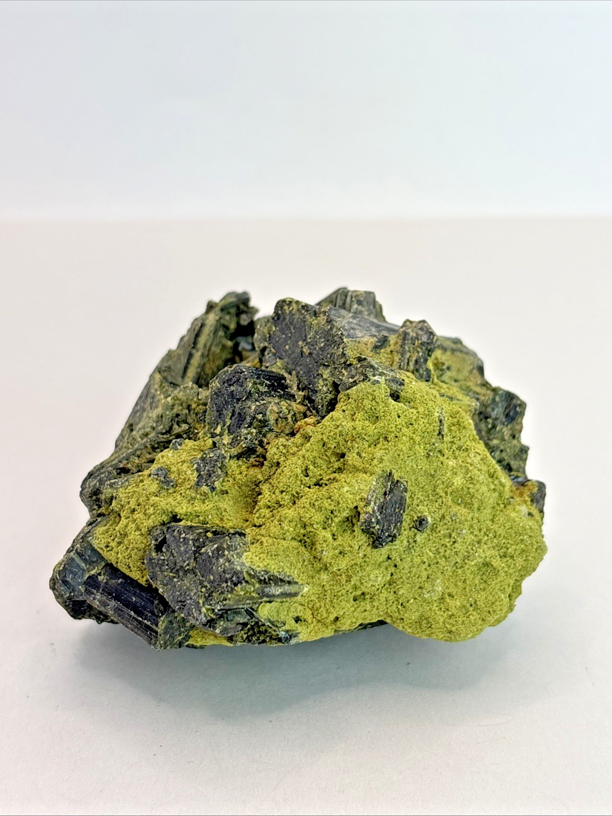 Beautiful Green Epidote Crystal Specimen 206 Grams
