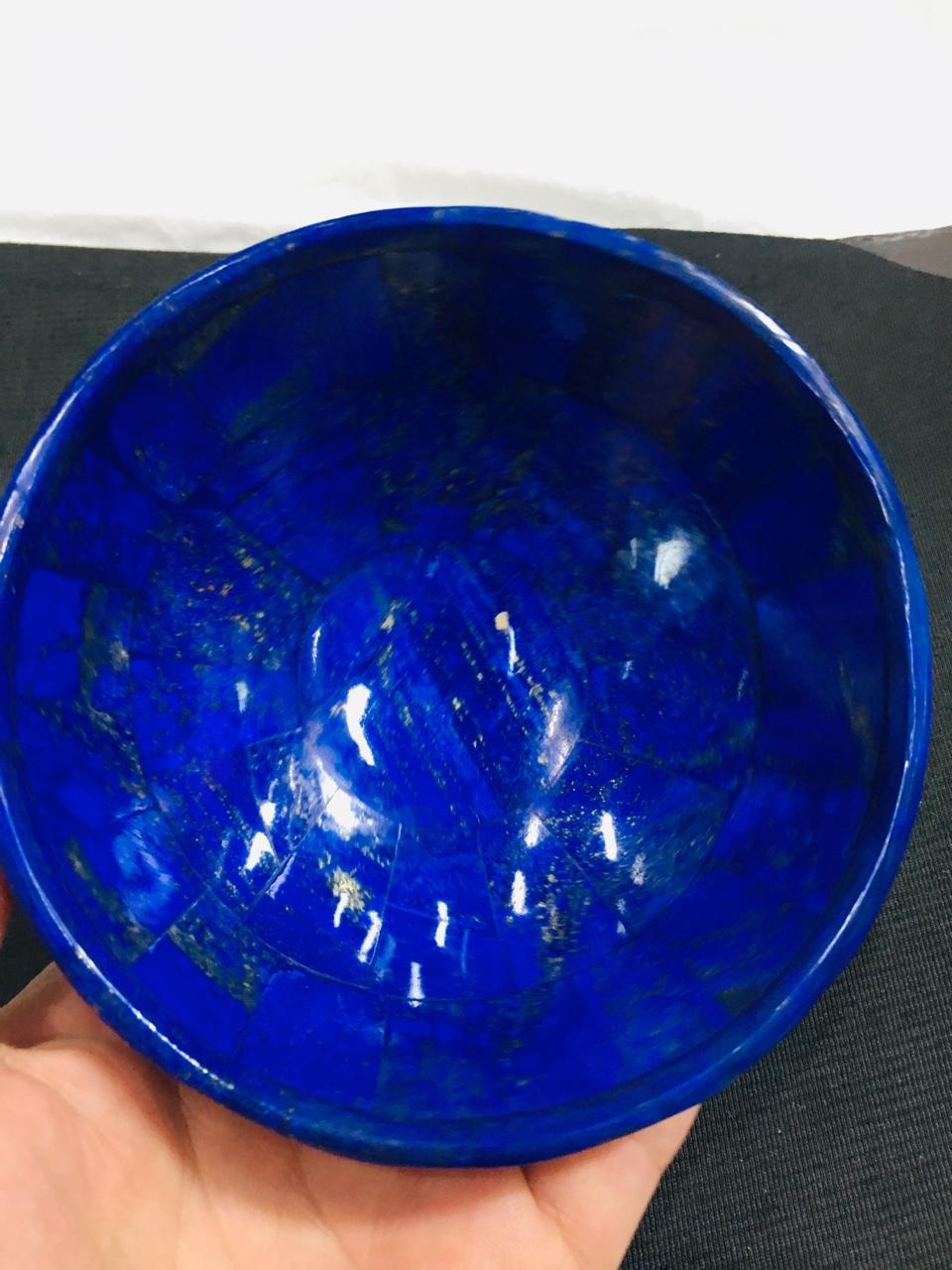 Handmade Beautiful Lapis Lazuli Bowl 5inch Royal Blue Top Quality Natural Stone