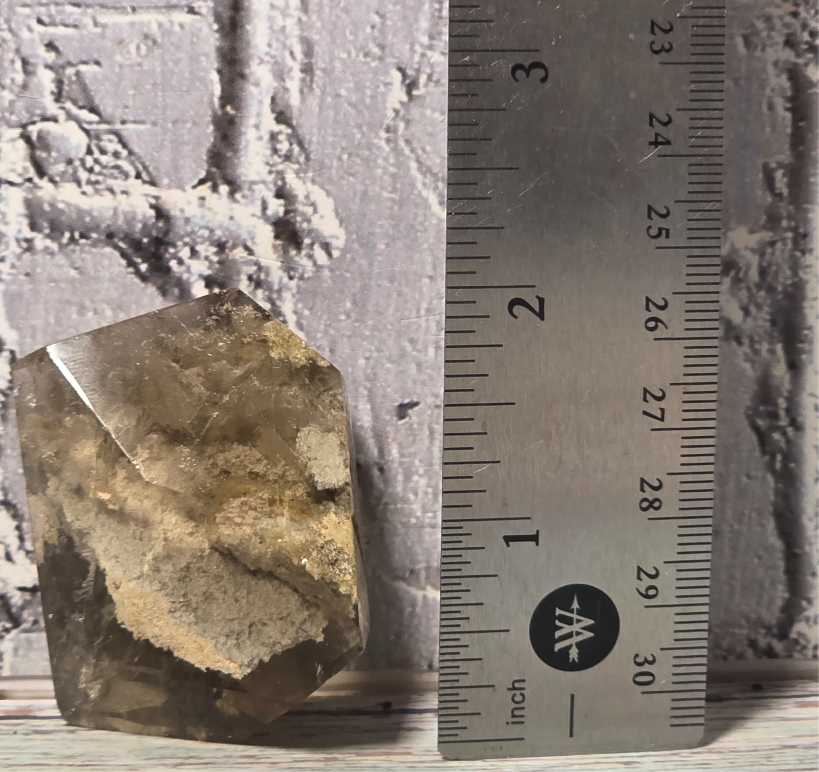 Natural White Garden Quartz Crystal Point Phantom Inclusion Brazil 54.11g