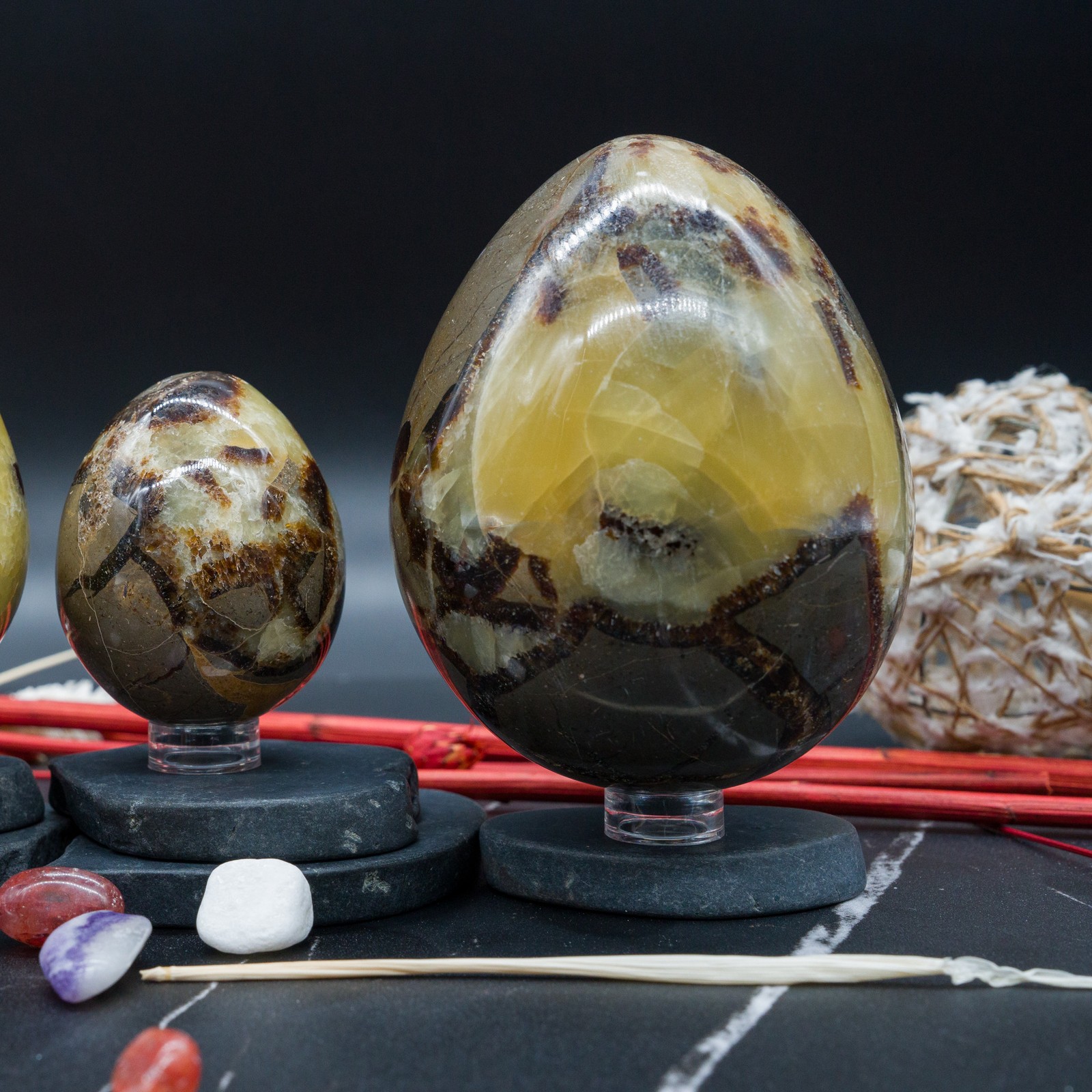 Septarian Egg Crystal Decor Spiritual Protection Gift Dragon Stone Dinosaur Egg