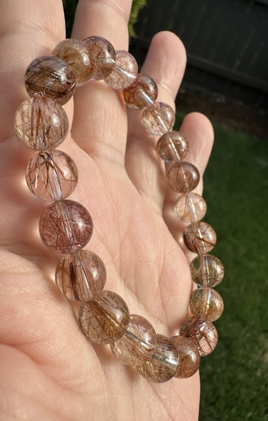 9mm+ Rutilated Quartz Bracelet
