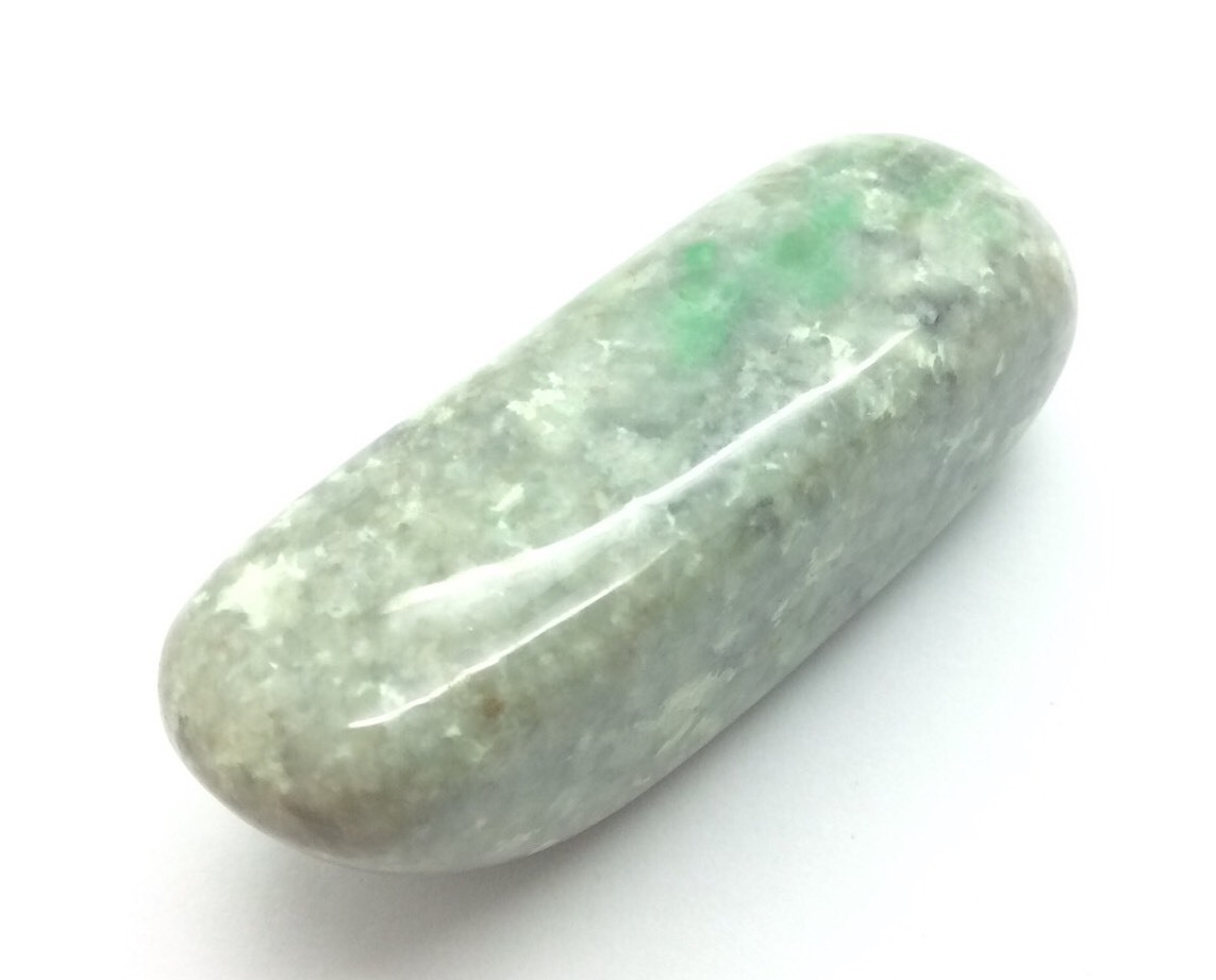 Siberian Jade Pebble Polished Green Jadeite Jade Stone Polar Urals Siberia #19