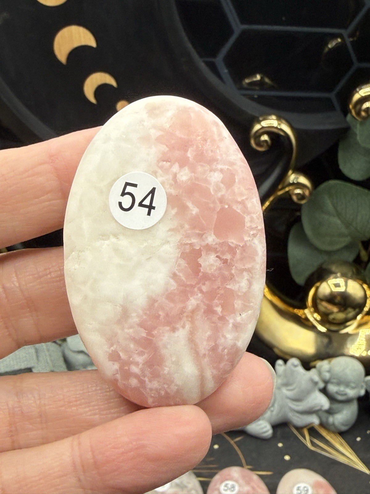 Natural Pink Opal Smooth raw finish Palmstones pocket stone Free shipping