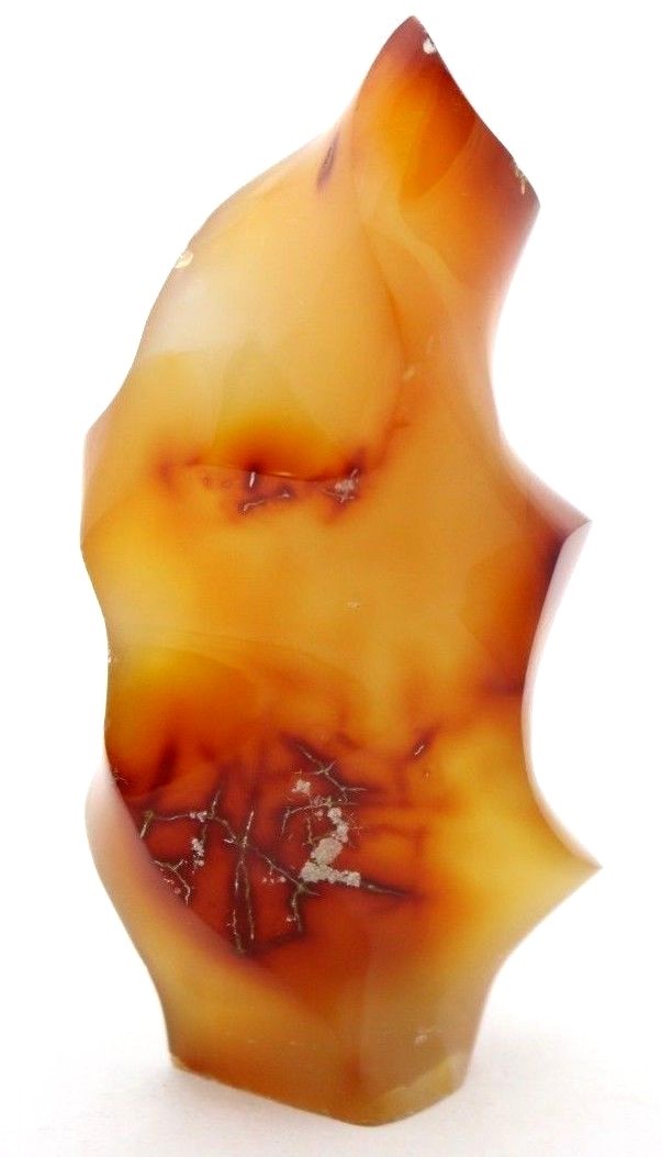 Large PHENOMENAL Polished and Carved RED Flame CARNELIAN Mineral Specimen