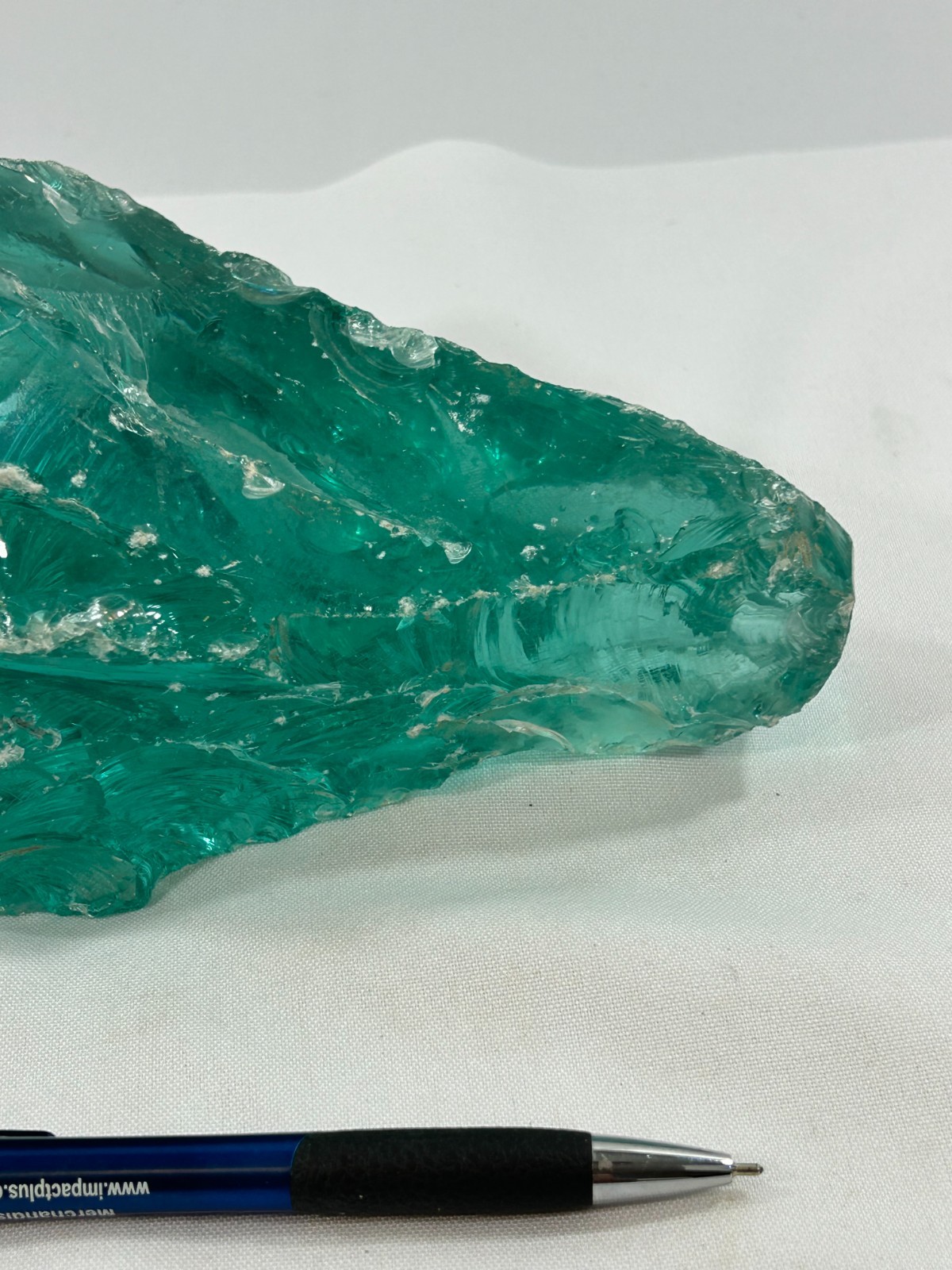 Large Aqua Blue Slag Glass Chunk Gullet Stone Decor Display Metaphysical 5lbs