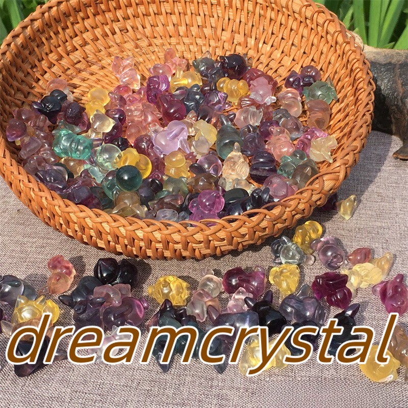 50pcs Wholesale Natural Quartz Crystal Carved Mini Fluorite Skull Reiki Healing