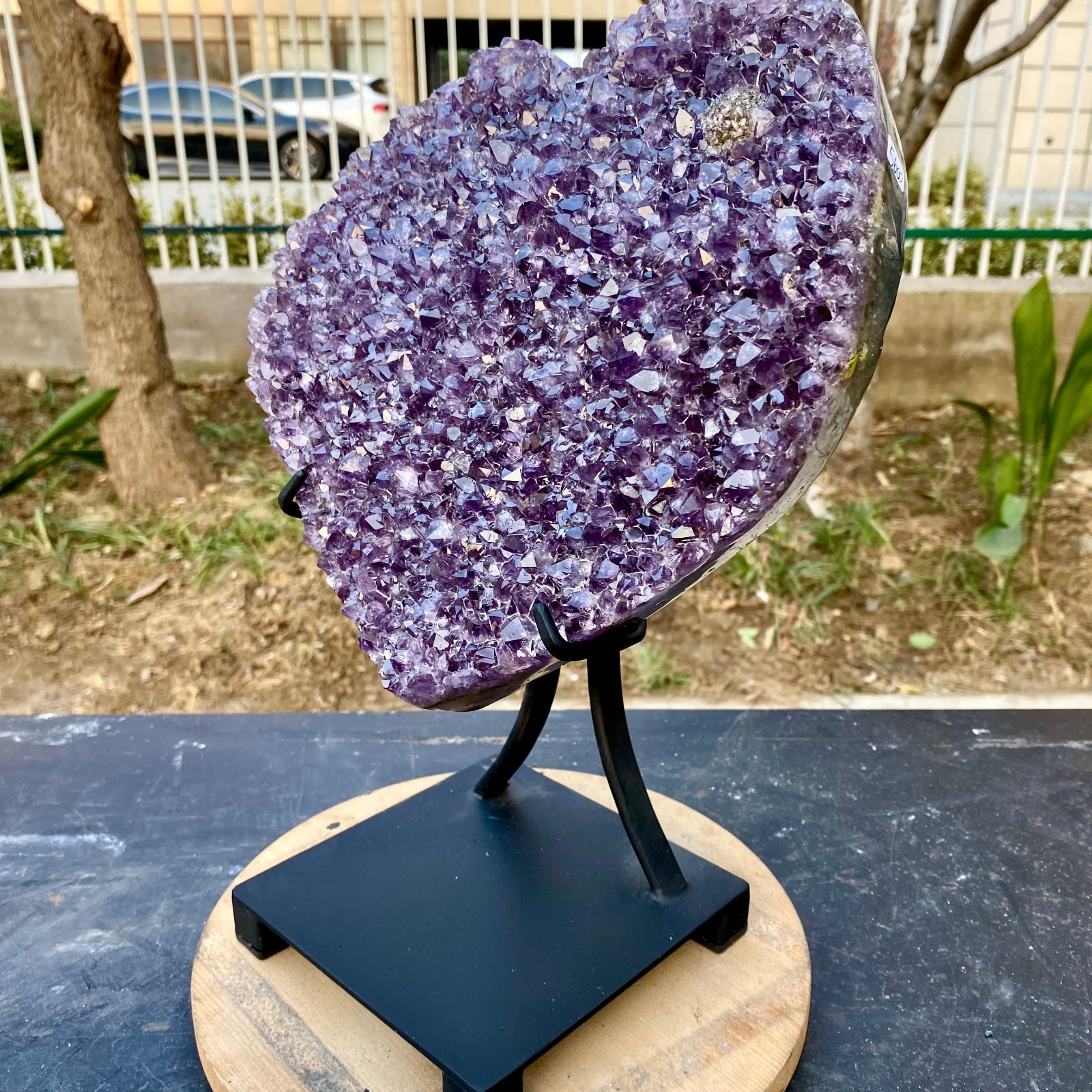 12.34LB Natural Amethyst Agate Quartz Crystal heart palm Mineral Reiki Healing
