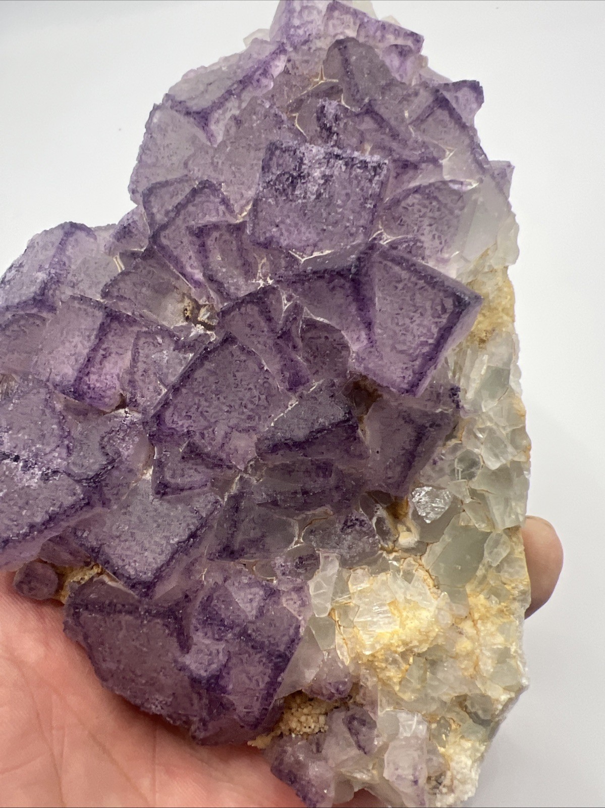 2 Pound!! Natural Guizhou QR Code Fluorite With Stand! Amazing Quality!US Seller