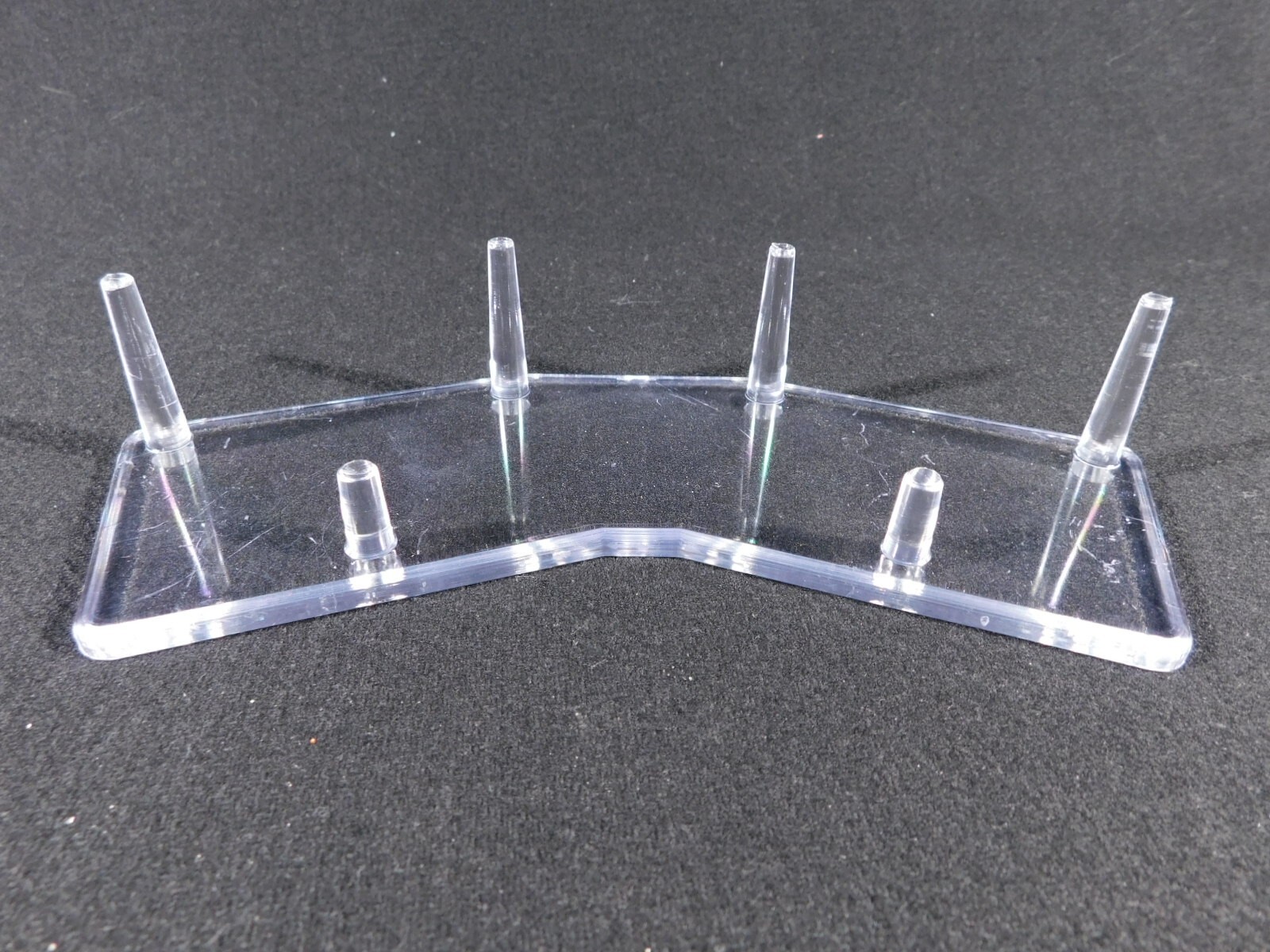 DOUBLE Three Post SPHERE Display Stand LARGE Size Clear Acrylic