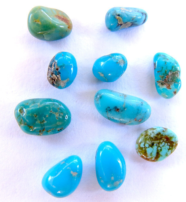 RARE 10 Campo Frio Mexico Turquoise specimen Natural Nugget LOT Rock Lapidary NR