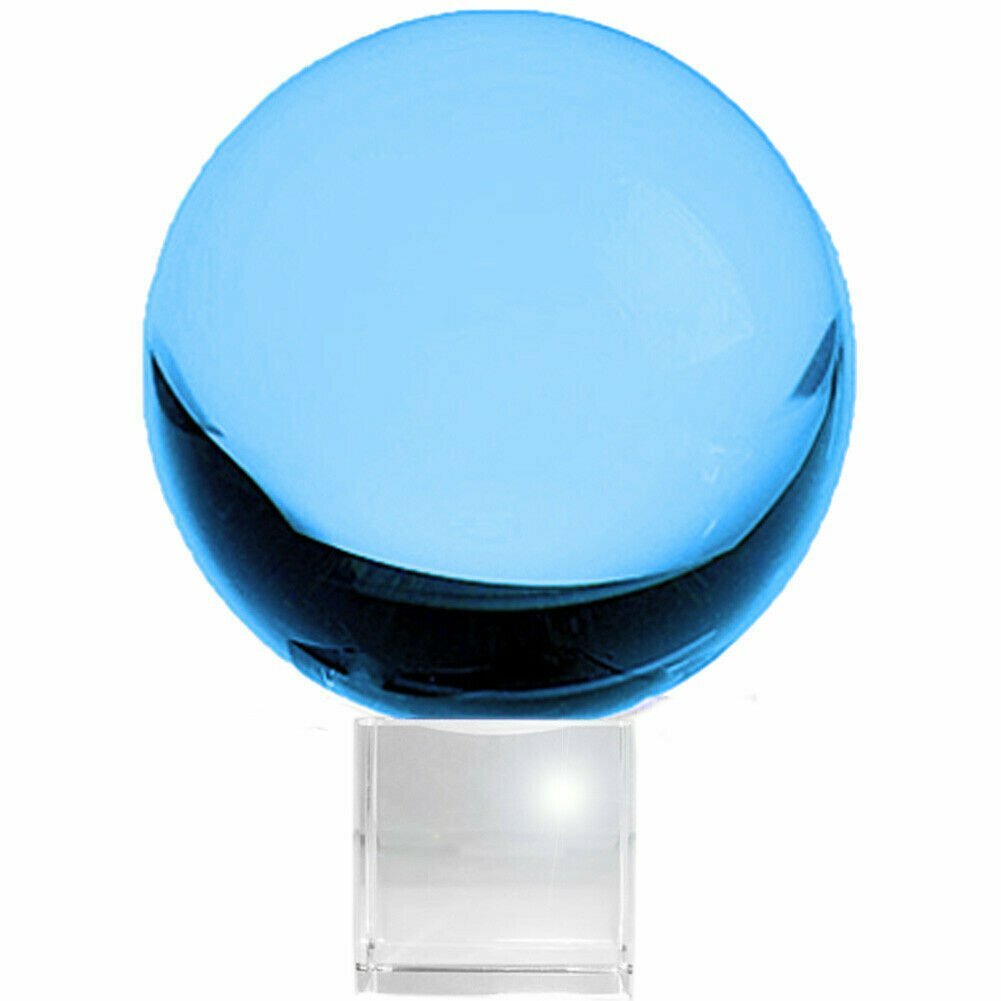 3.1 in (80mm) Crystal Ball Meditation Lensball Sphere with Free Crystal Stand