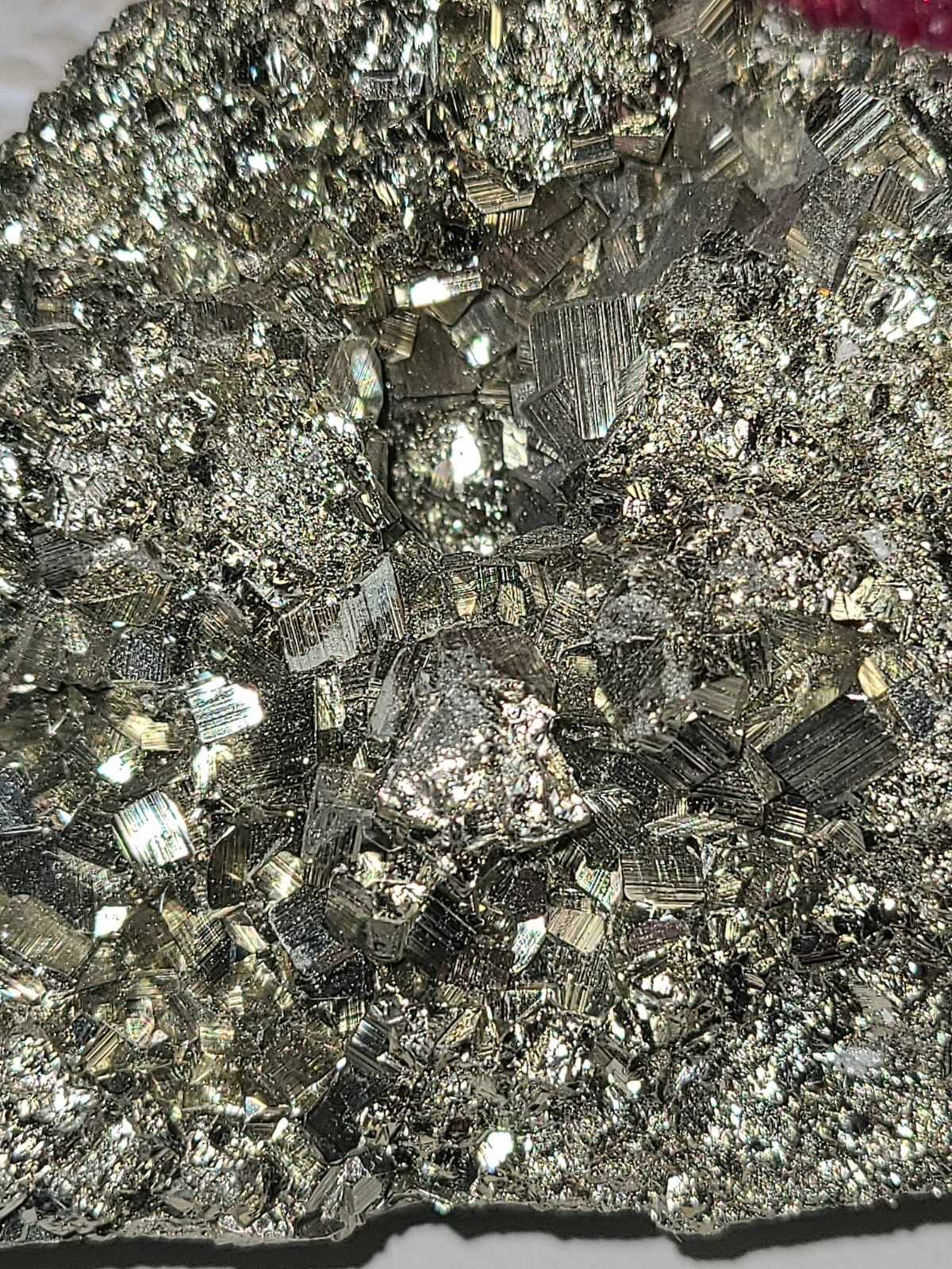 Huge Golden AAA Druzy Peruvian Pyrite Crystal Cluster