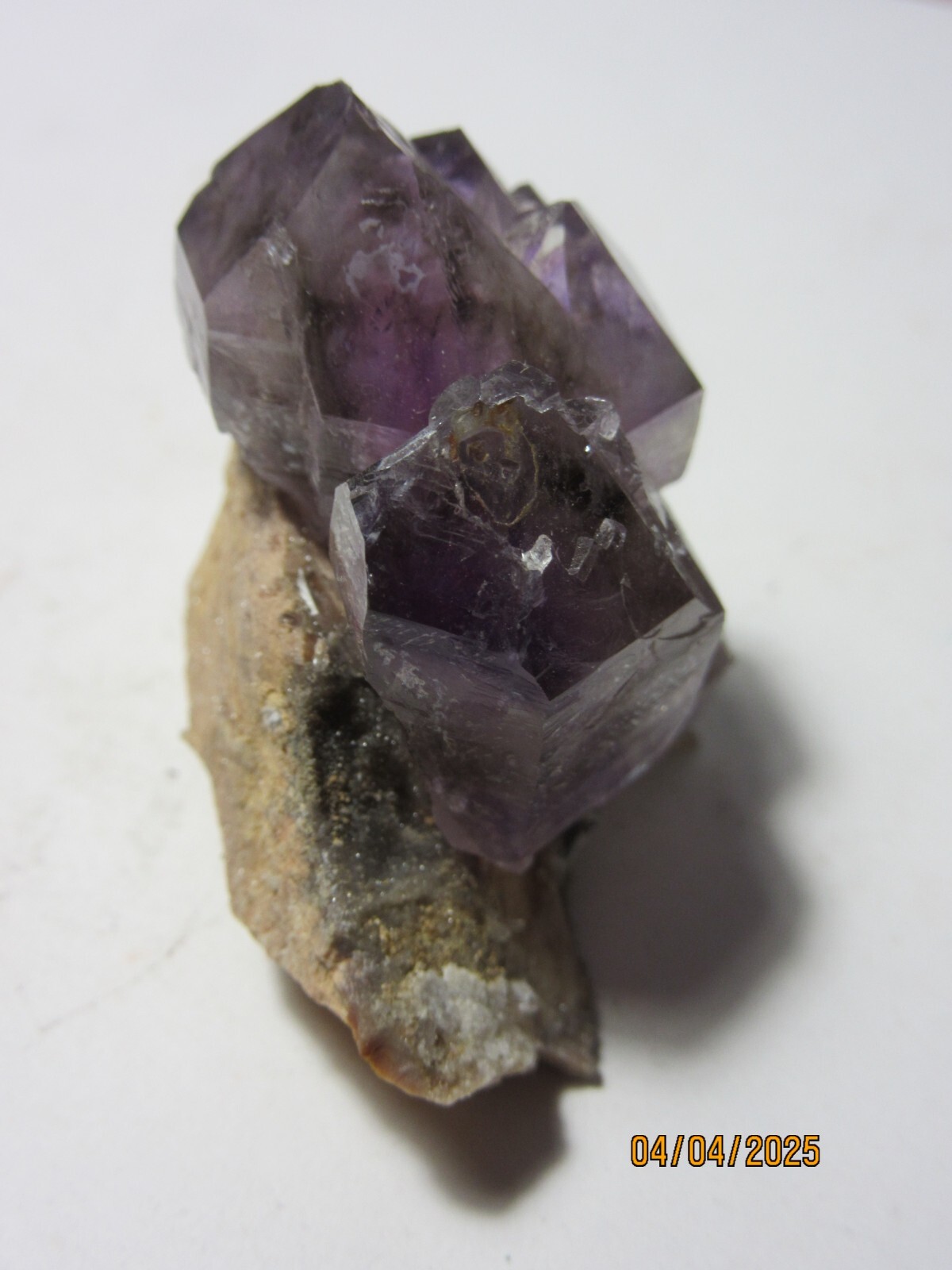 Czechoslovakia Amethyst Quartz 1 5/8″ Cluster on Matrix Collectible CAQCM-7s