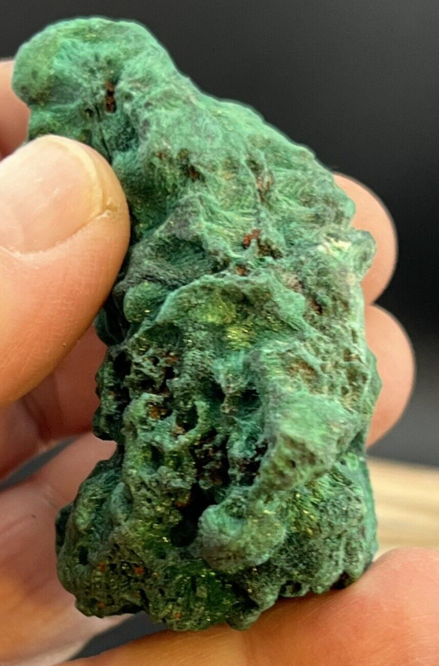 High Grade Natural Velvety Deep Green Malachite from South Africa 156 Grams