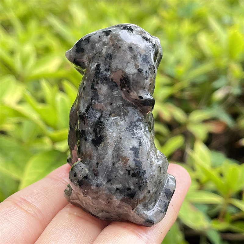 1pc Natural yooperlite dog skull hand carved Quartz Crystal skull Healing