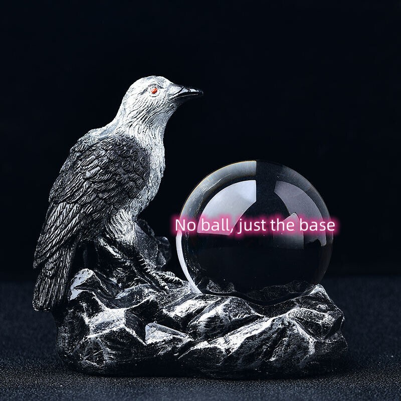 Crow Crystal Ball Stand Sphere Stand Crystal Ball Globe Holder Decor