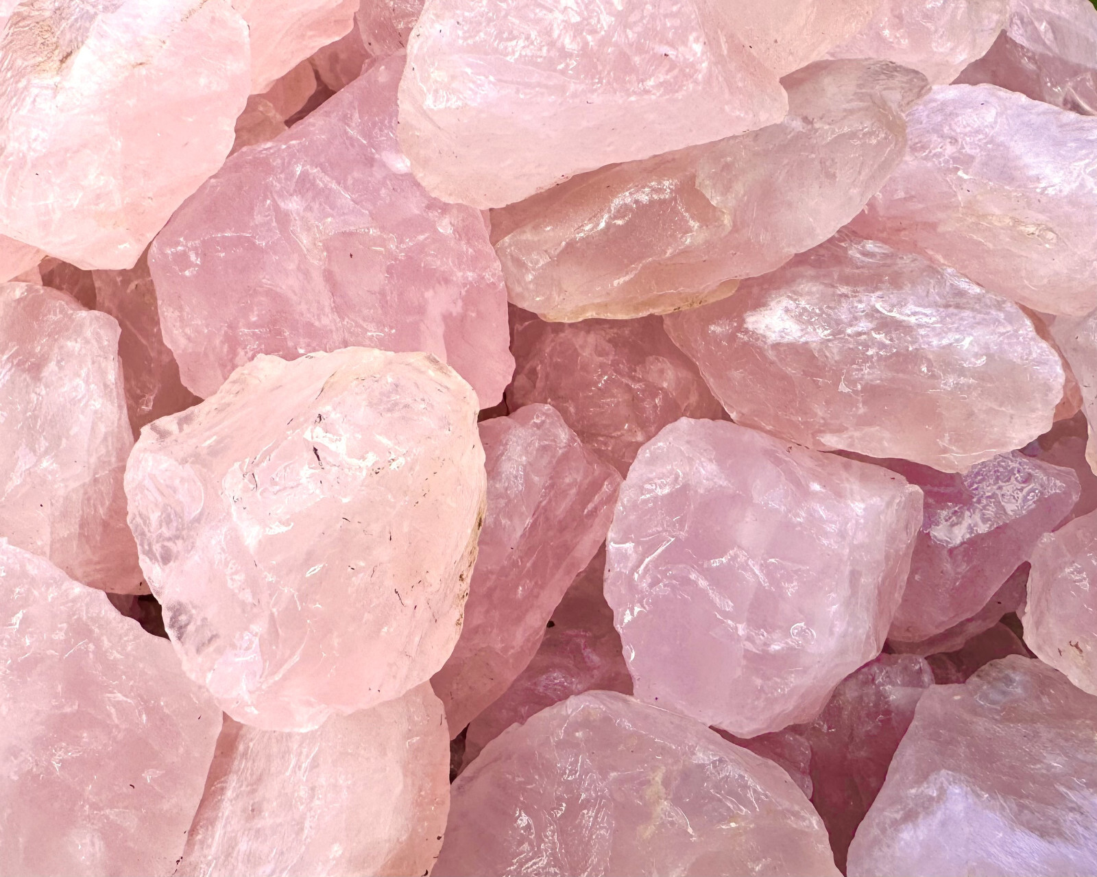 Rough Natural Rose Quartz Wholesale Bulk Lots, LARGE 2 – 3″ Rose Quartz Crystals