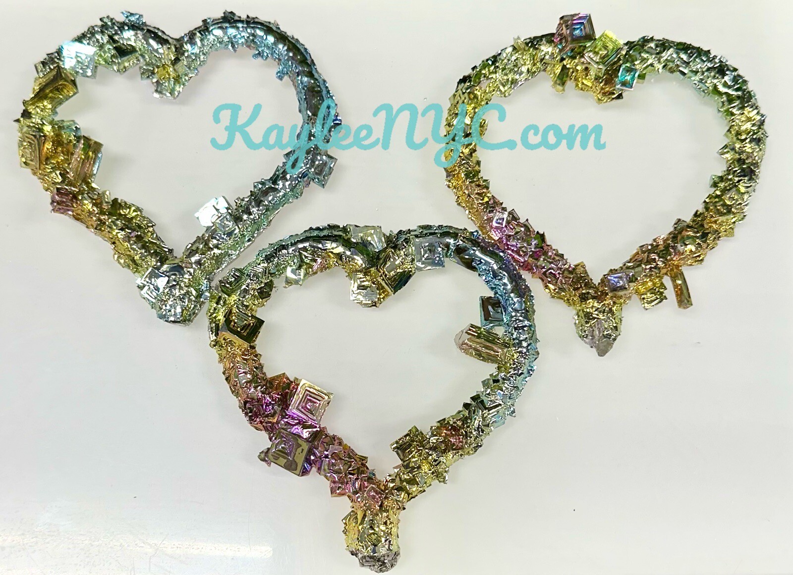 Wholesale Lot 3 Pcs Bismuth Heart Healing Energy