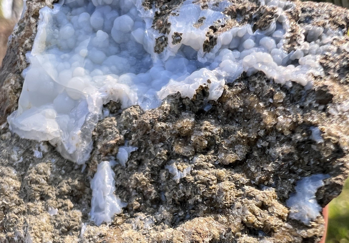 Botryoidal Blue Chalcedony Vug – Gleichenberg, Austria – 165 Grams
