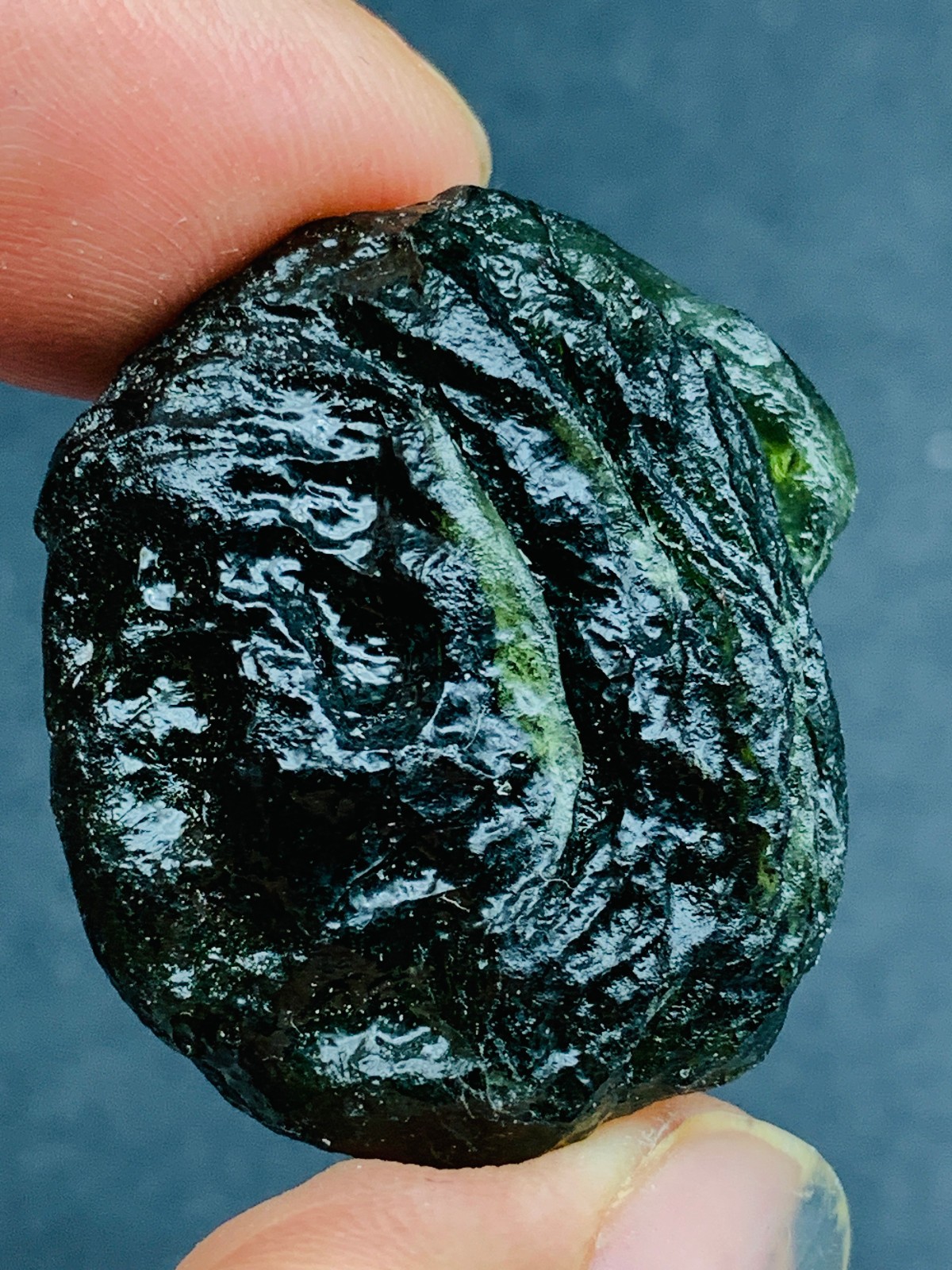 TOP Moldavite Raw Moldavite Crystal from Czech Republic PICcertificate 68CT